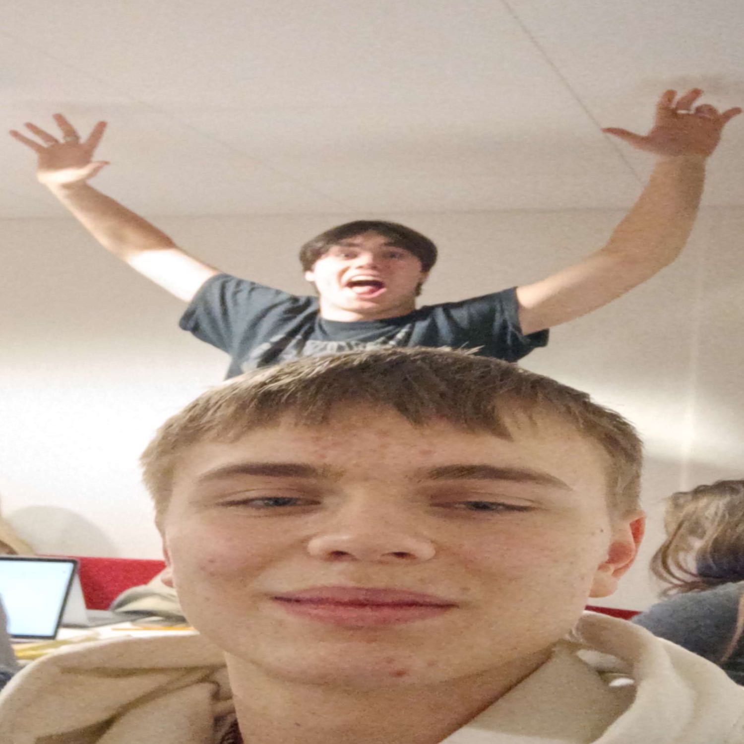 på taket