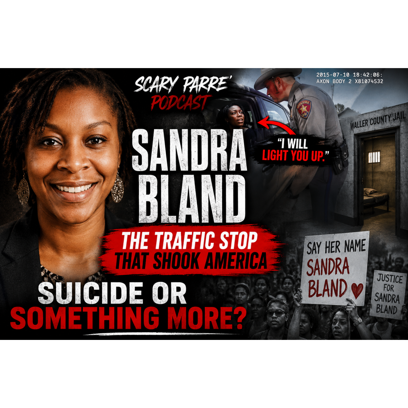Scary Parre' Podcast: Sandra Bland: The Traffic Stop, The Jail Cell, and the Questions America Still Has episode artwork