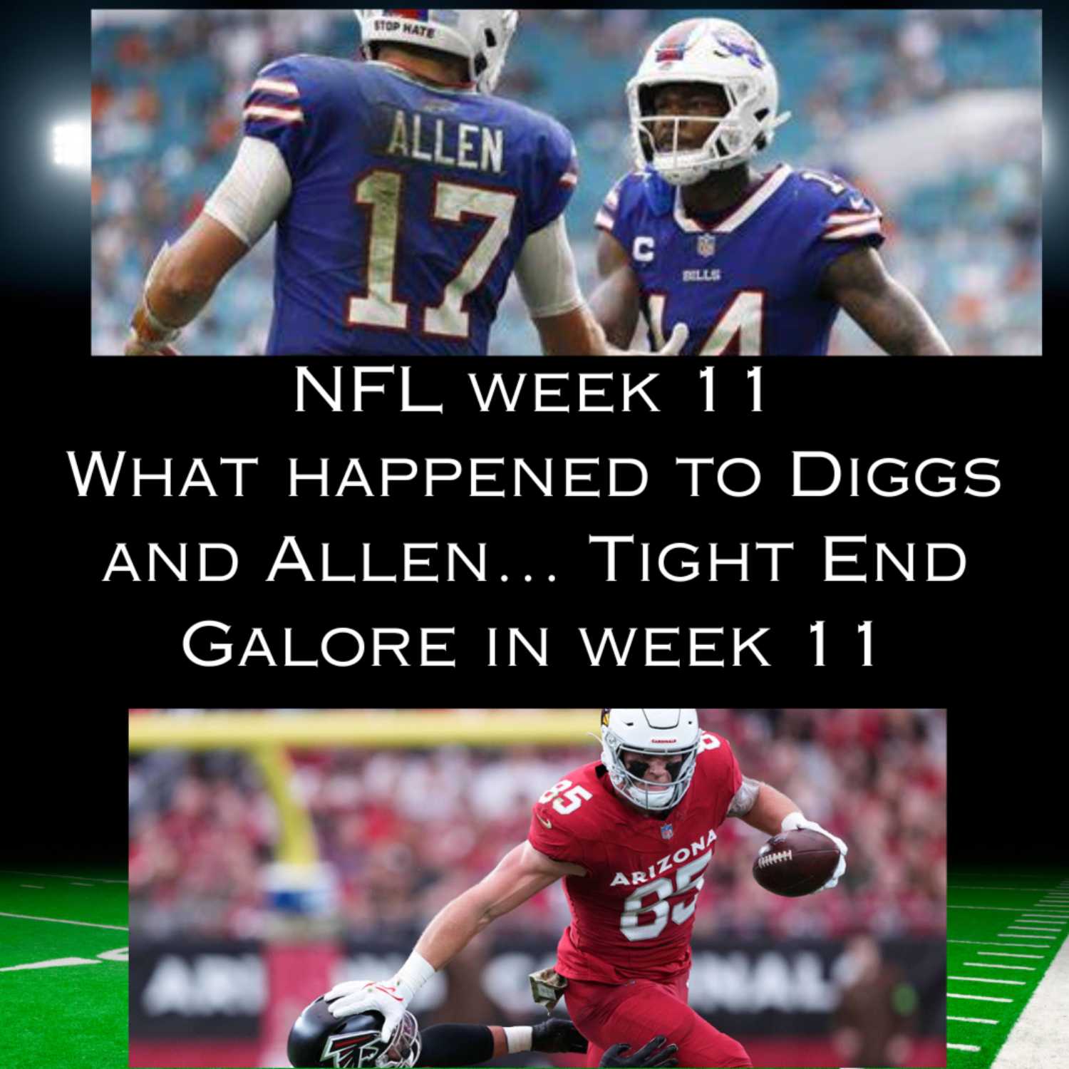 NFL week 11! What happened to Diggs and Allen... Tight End Galore in week 11