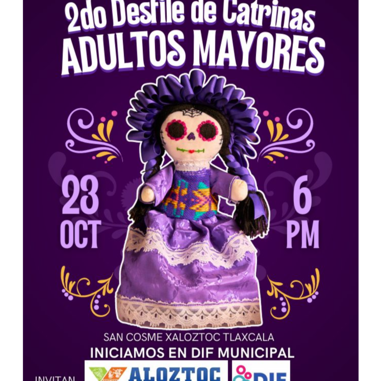💀🎭 XALOZTOC ANUNCIA EL SEGUNDO DESFILE DE CATRINAS CON PARTICIPACIÓN DE ADULTOS MAYORES 🕯️👵🧓