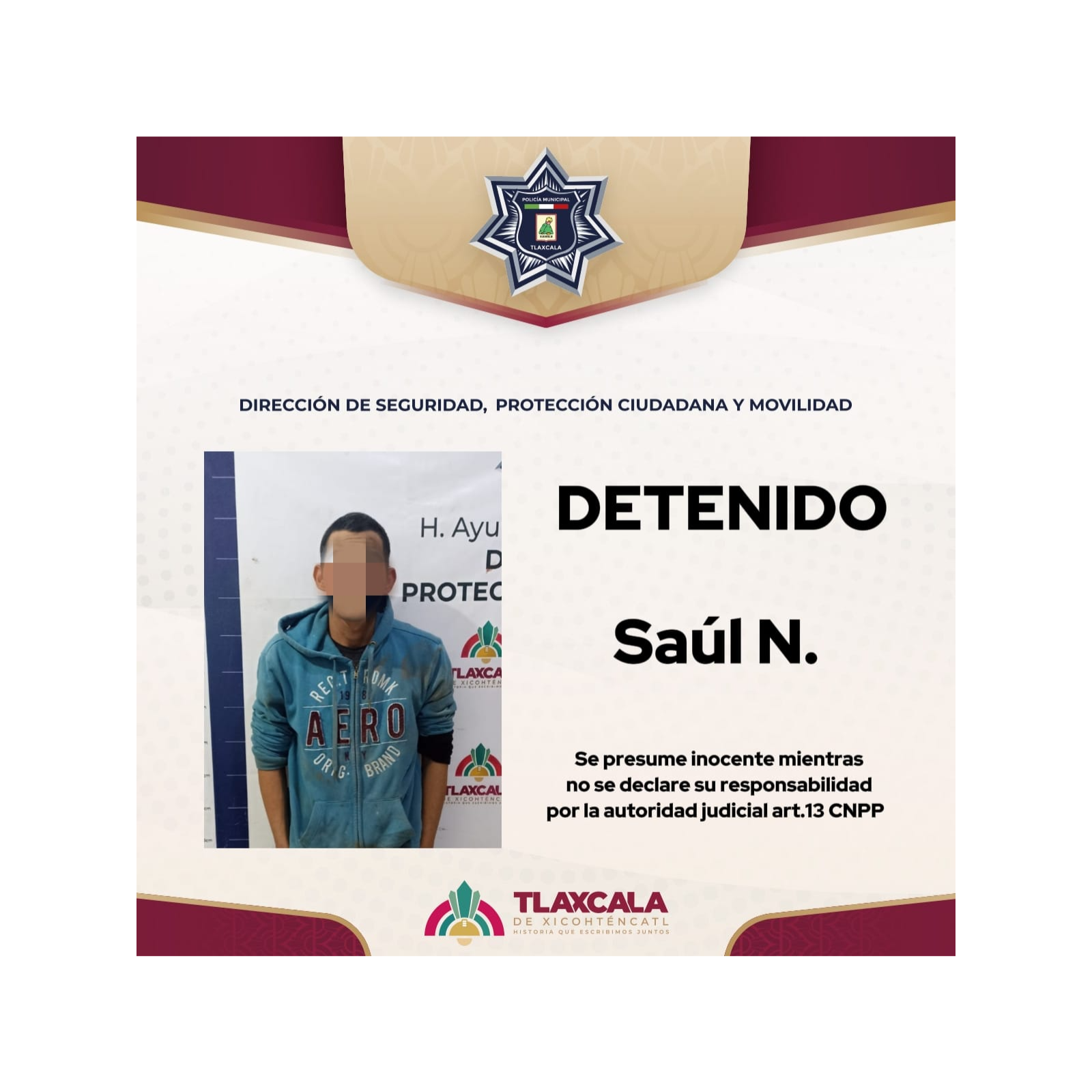 POLICÍA MUNICIPAL DE TLAXCALA ASEGURA A UN HOMBRE TRAS INTENTO DE ROBO DE MOTOCICLETA EN LA LOMA XICOHTÉNCATL 🚔🏍️🚨