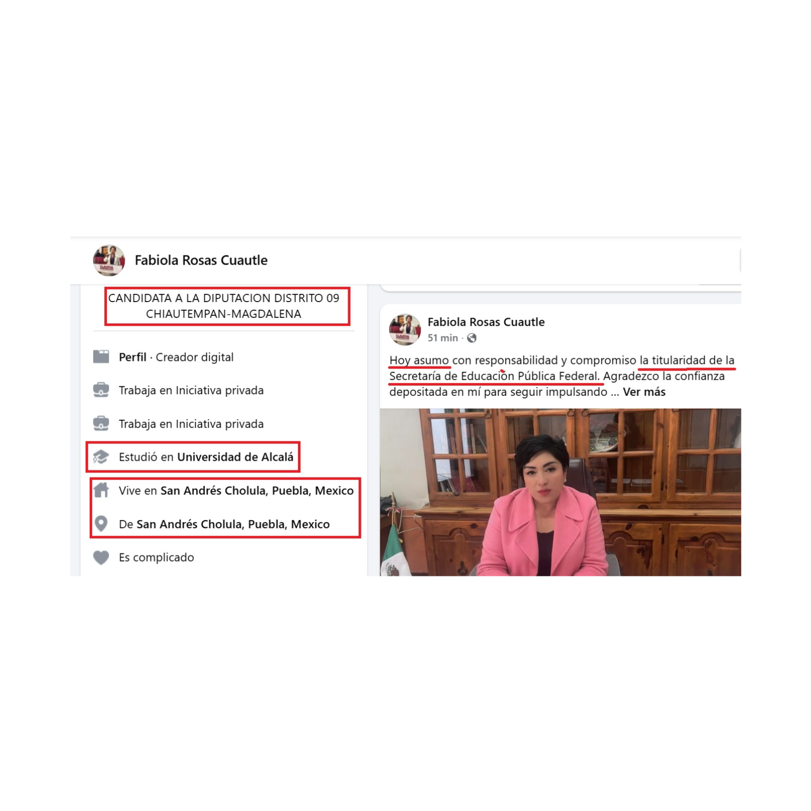 🎓 LA EXPRIÍSTA FABIOLA ROSAS “CONFUNDE” CARGO Y SE ASUME COMO TITULAR DE LA SEP FEDERAL 😳  📚 PRESUME MAESTRÍA QUE NO APARECE EN EL REGISTRO NACIONAL DE PROFESIONISTAS