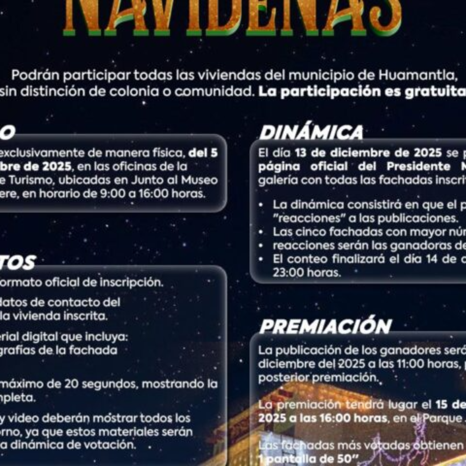 ARRANCA EN HUAMANTLA EL CONCURSO “FACHADAS MÁGICAS”, ENTRE ENTUSIASMO CIUDADANO Y DUDAS POR LA TRANSPARENCIA DIGITAL 🎄✨🏠😮📣