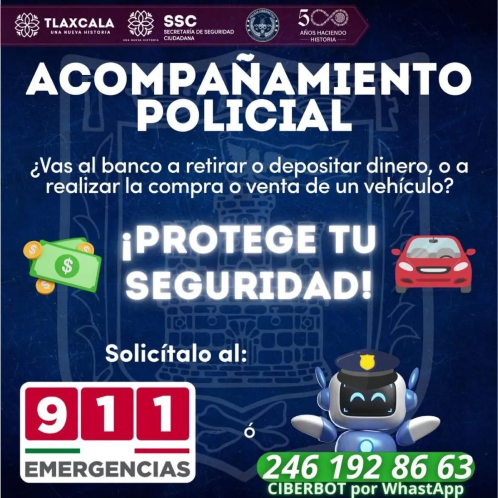 ANUNCIA SSC OPERATIVO DE ACOMPAÑAMIENTO POLICIAL PARA PAGOS DE AGUINALDO 💼🚓⚠️