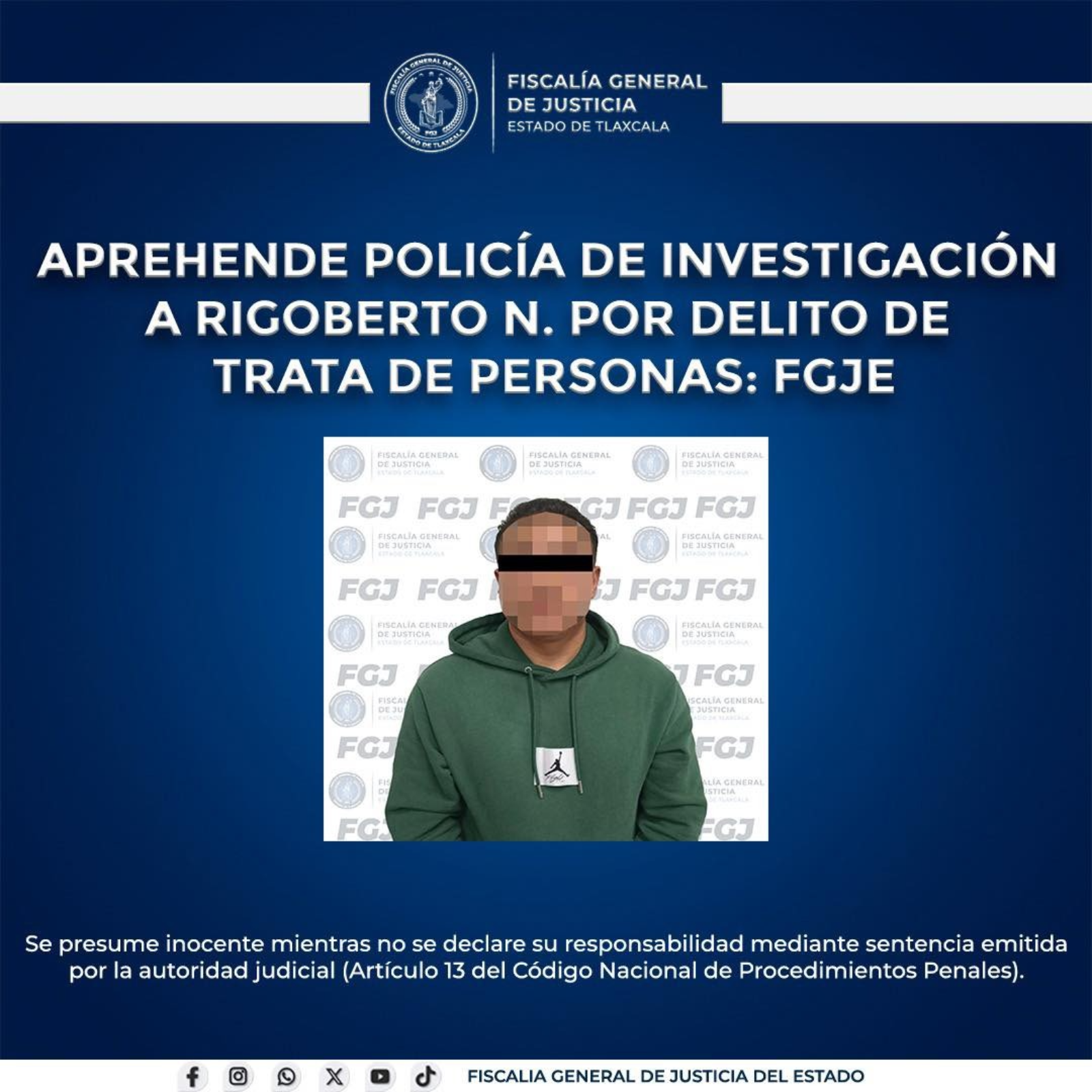 🟥🚨⚖️ Aprehende Policía de Investigación a Rigoberto N. por presunta trata de personas: FGJE 🚔🧠 🟥🚨⚖️ Aprehende Policía de Investigación a Rigoberto N. por presunta trata de personas: FGJE 🚔🧠