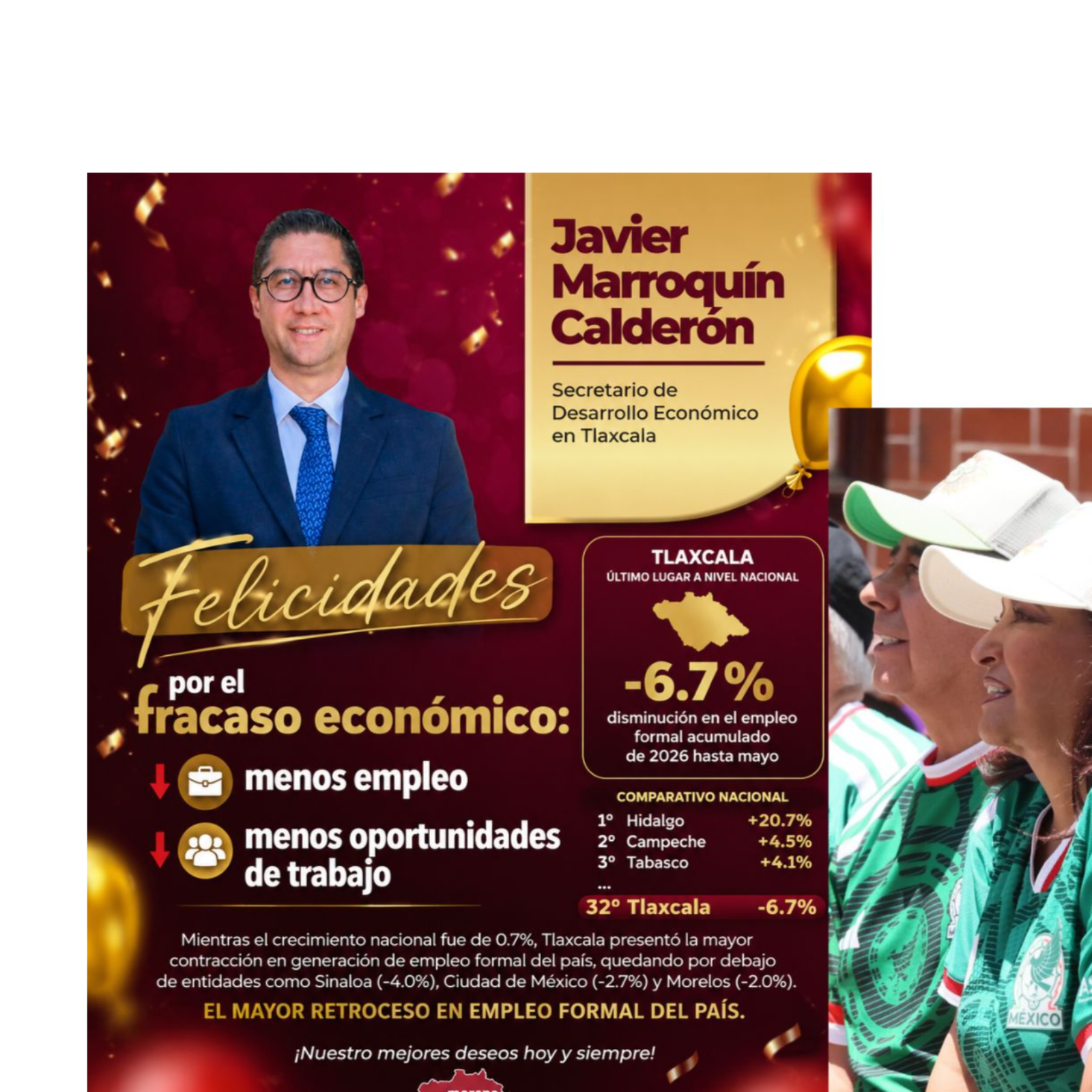 “Mientras rueda el balón, se desploma el empleo”