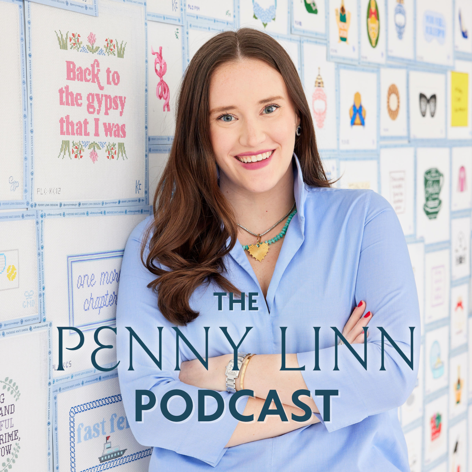 Corporate Career Turned Needlepoint: Atlantic Blue Canvas | Penny Linn Podcast