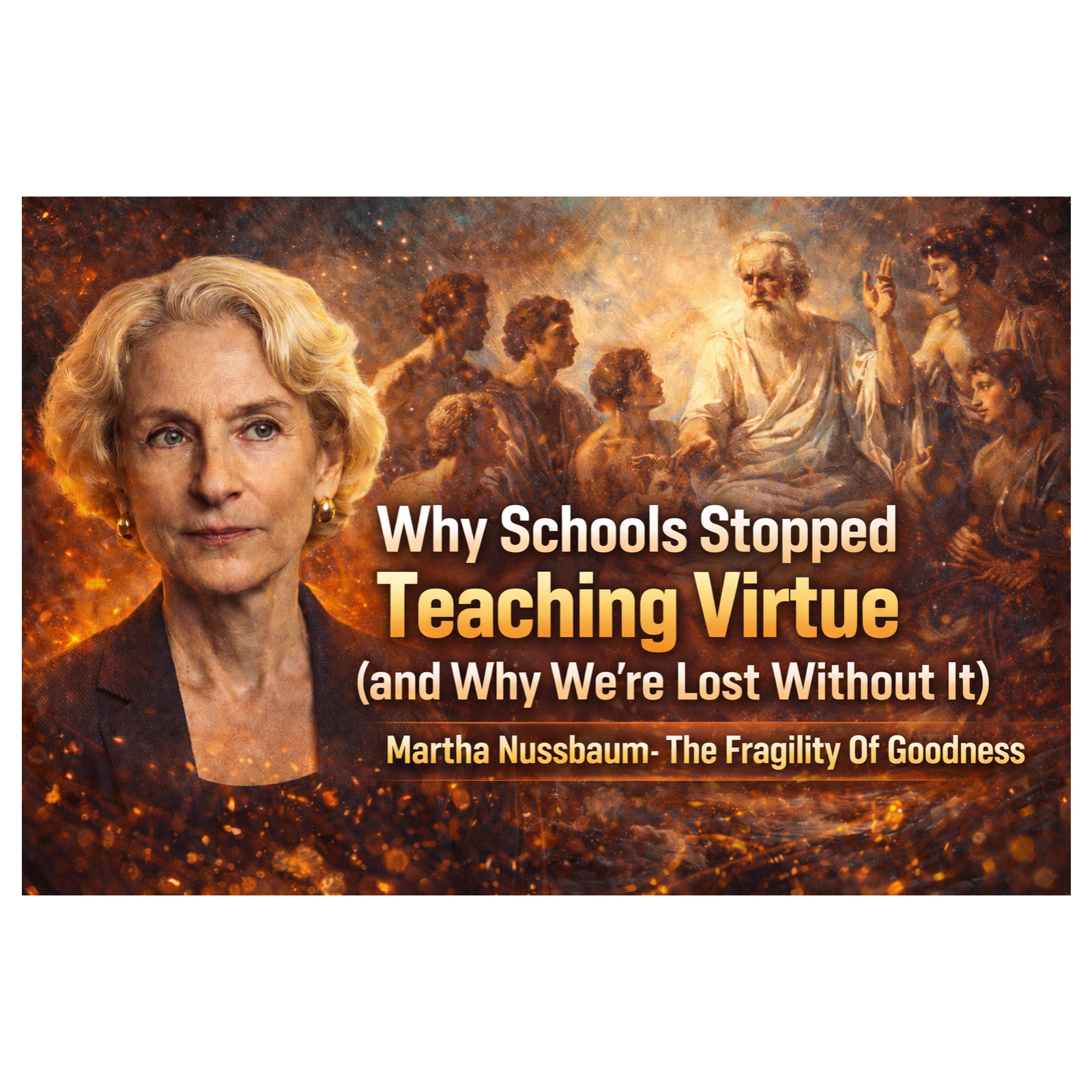Why Schools Stopped Teaching Virtue (and Why We’re Lost Without It). Martha Nussbaum: The Fragility Of Goodness. Why we need a renascence of Virtue