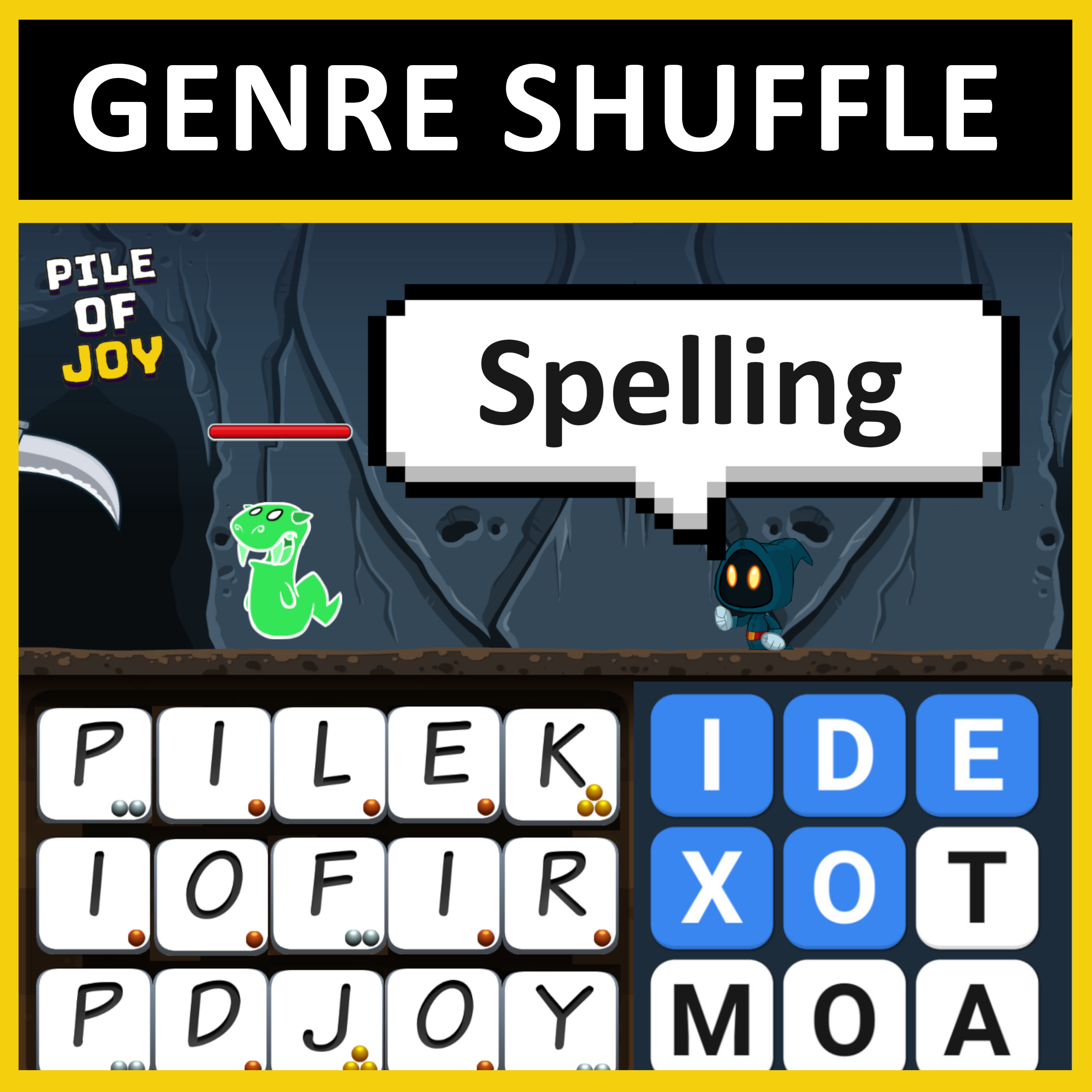 #006 Genre Shuffle | Spelling - Drak(c)ula, Dungeons & Keyboards, Wordle 2 & Letter Quest: Grimm's Journey Remastered episode artwork