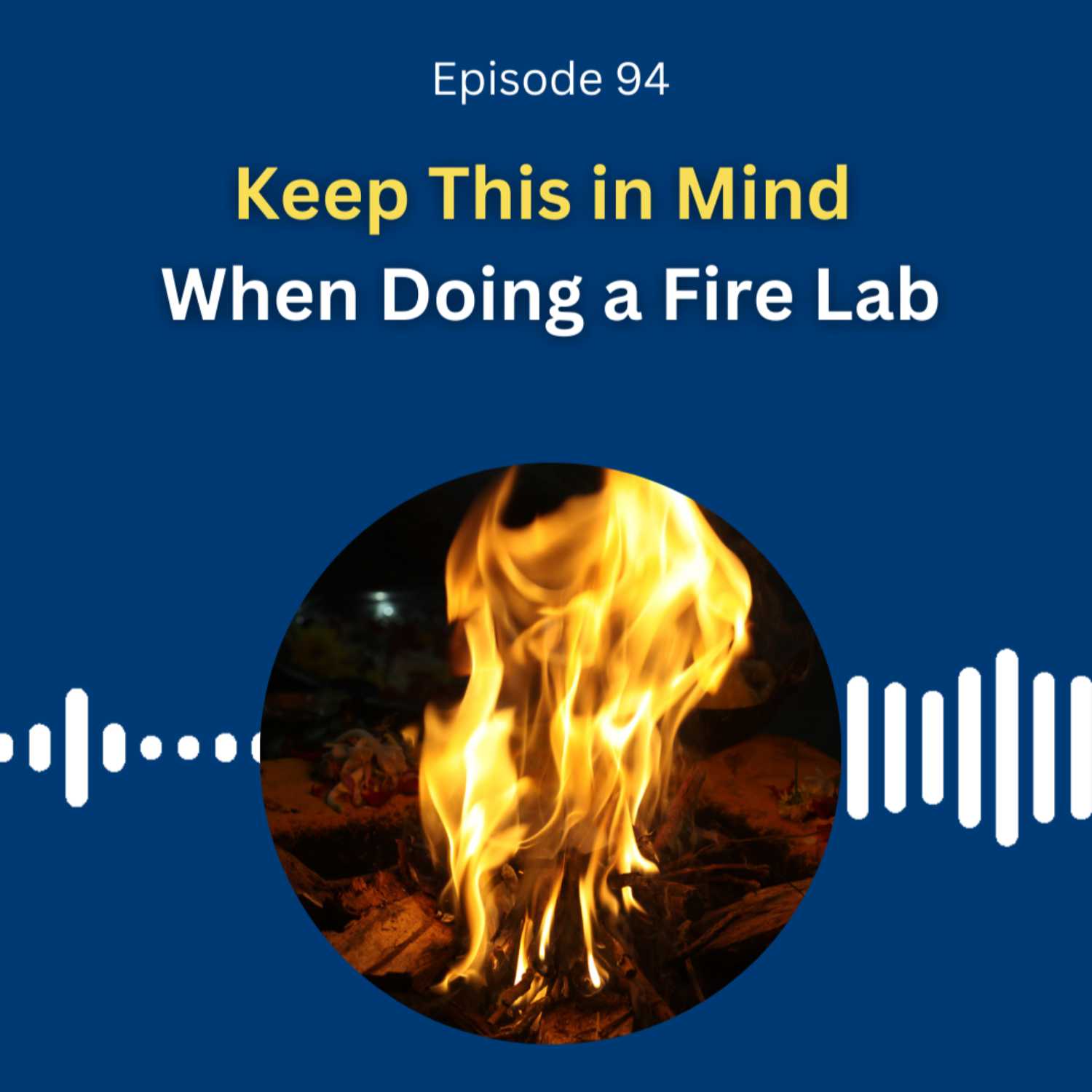 Keep This in Mind  When Doing a Fire Lab - Dr. Pillai