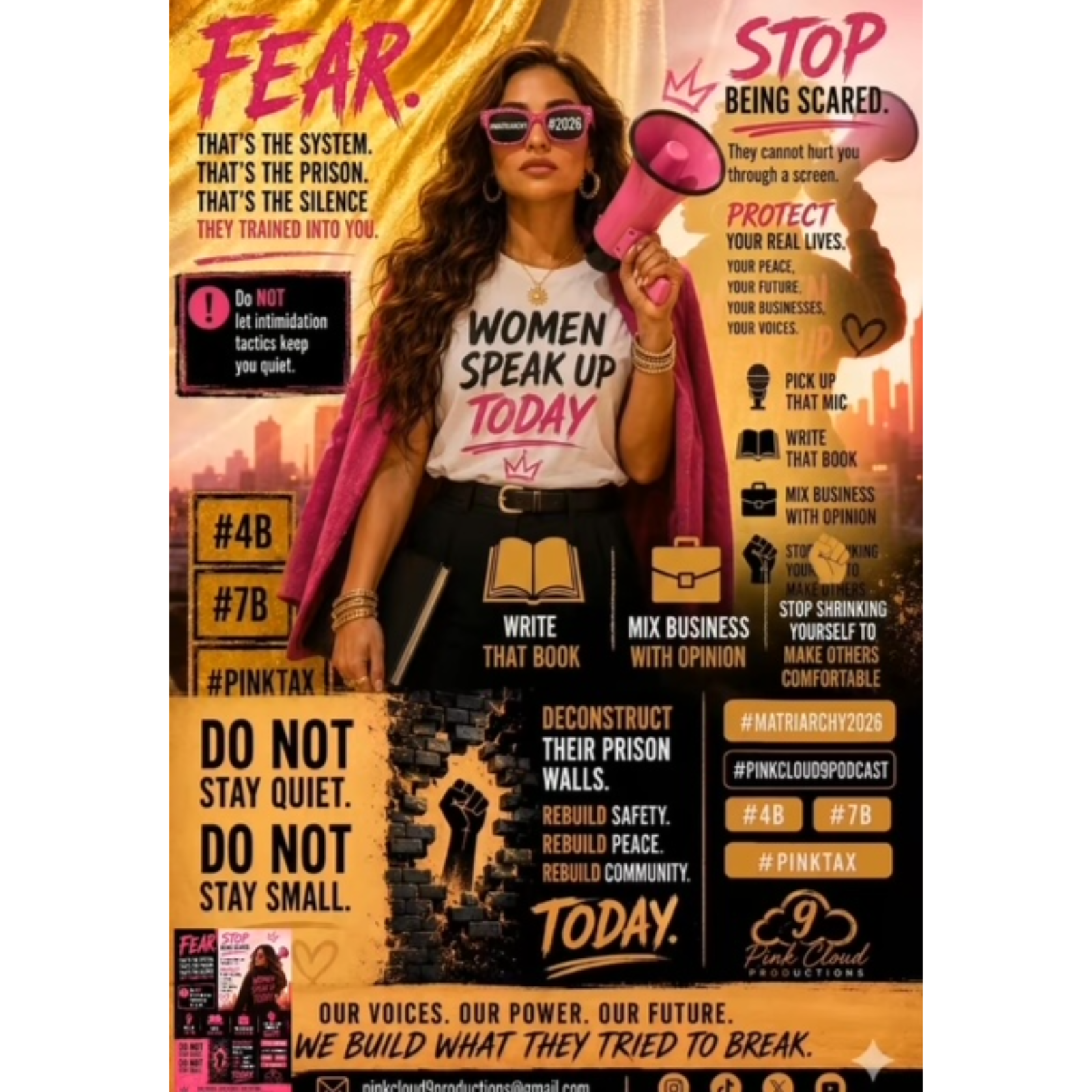 Dear Women: Fear NO MORE! Speak Up but protect your real lives  Do Not let them intimidate you into staying quiet. Women Speak up Today episode artwork