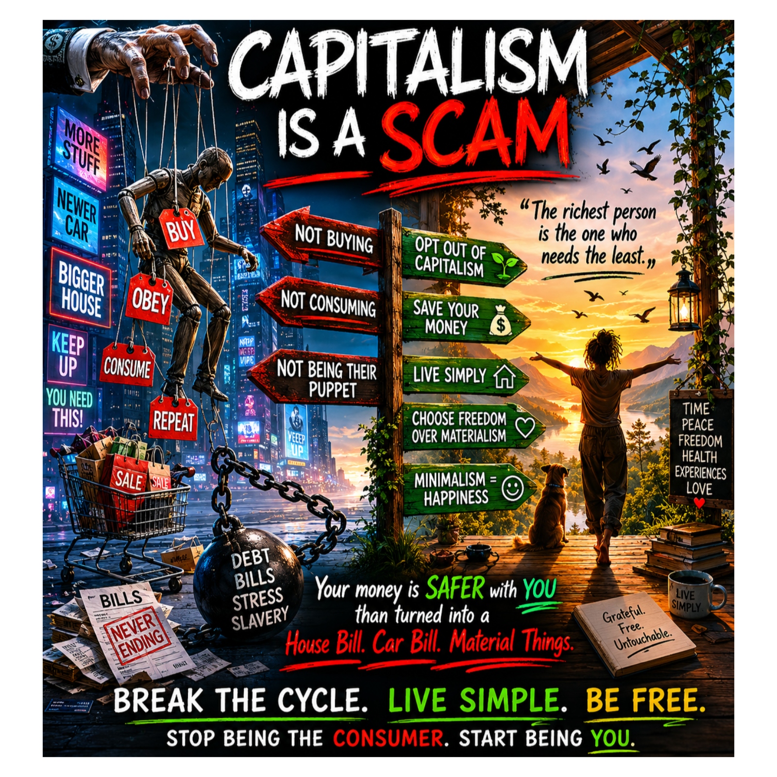 capitalism is a SCAM but Minimalism is a freer option that actually brings joy w less #4b episode artwork