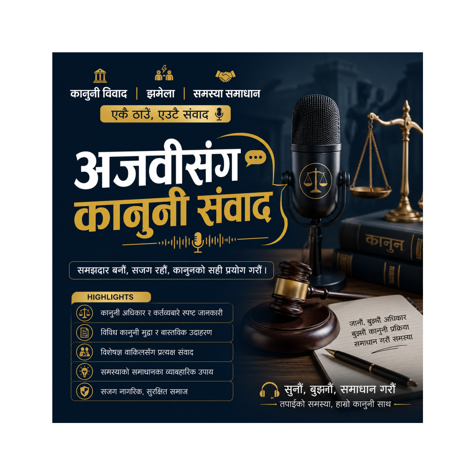 अजवीसंगको पडकास्ट = कानुनी संवाद