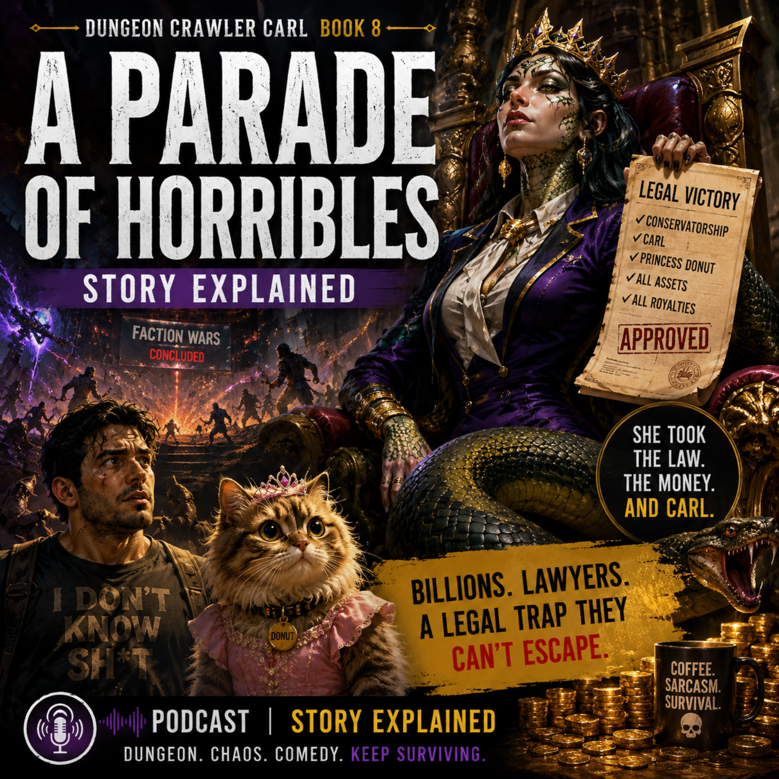 Dungeon Crawler Carl Book 8 Explained: The Billion-Dollar Trap & Princess Chandra’s Coup episode artwork