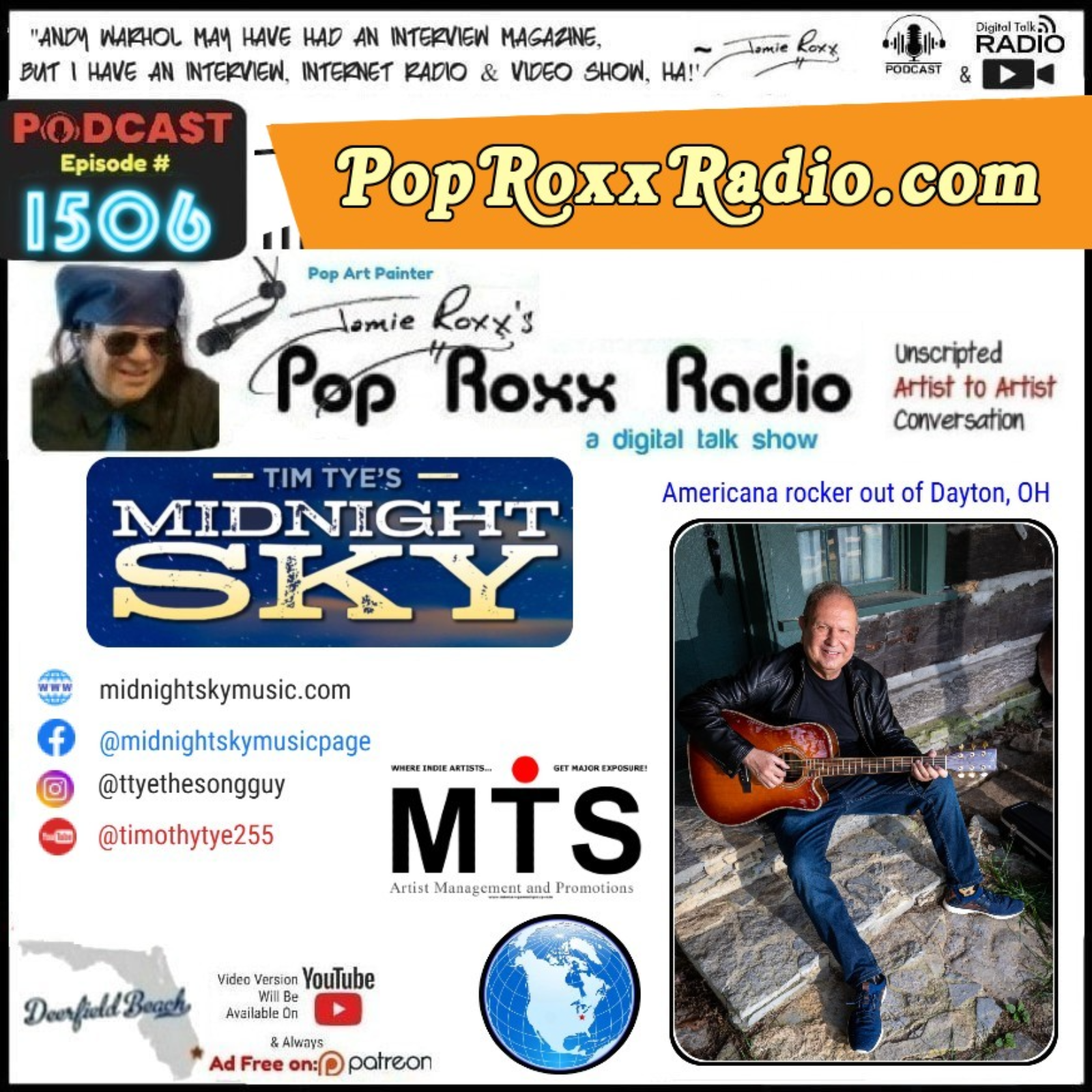 Tim Tye of Midnight Sky( Americana Rocker out of Dayton, OH ) episode artwork