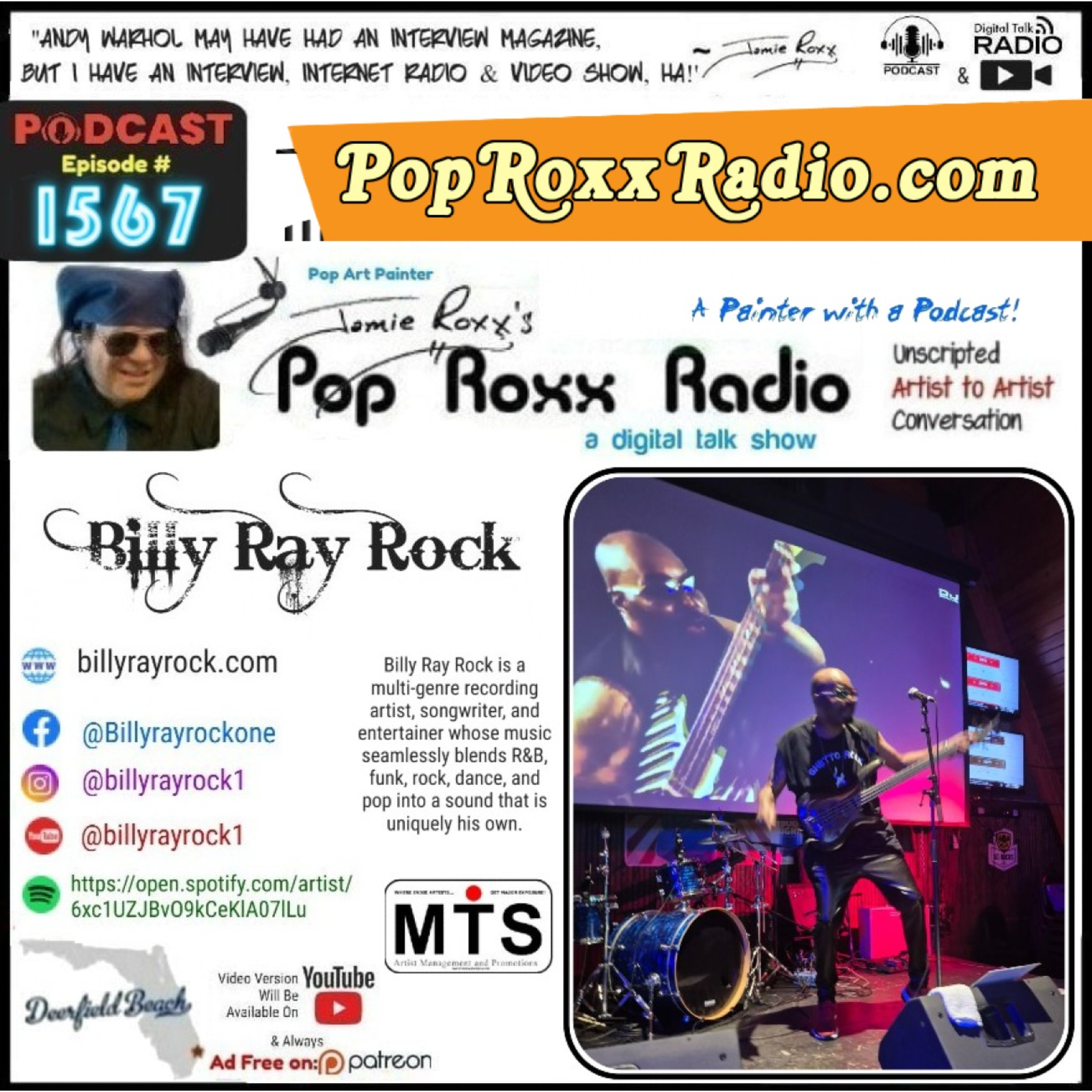 Billy Ray Rock  a Singer- Bassist African American Rock/Dance artist episode artwork