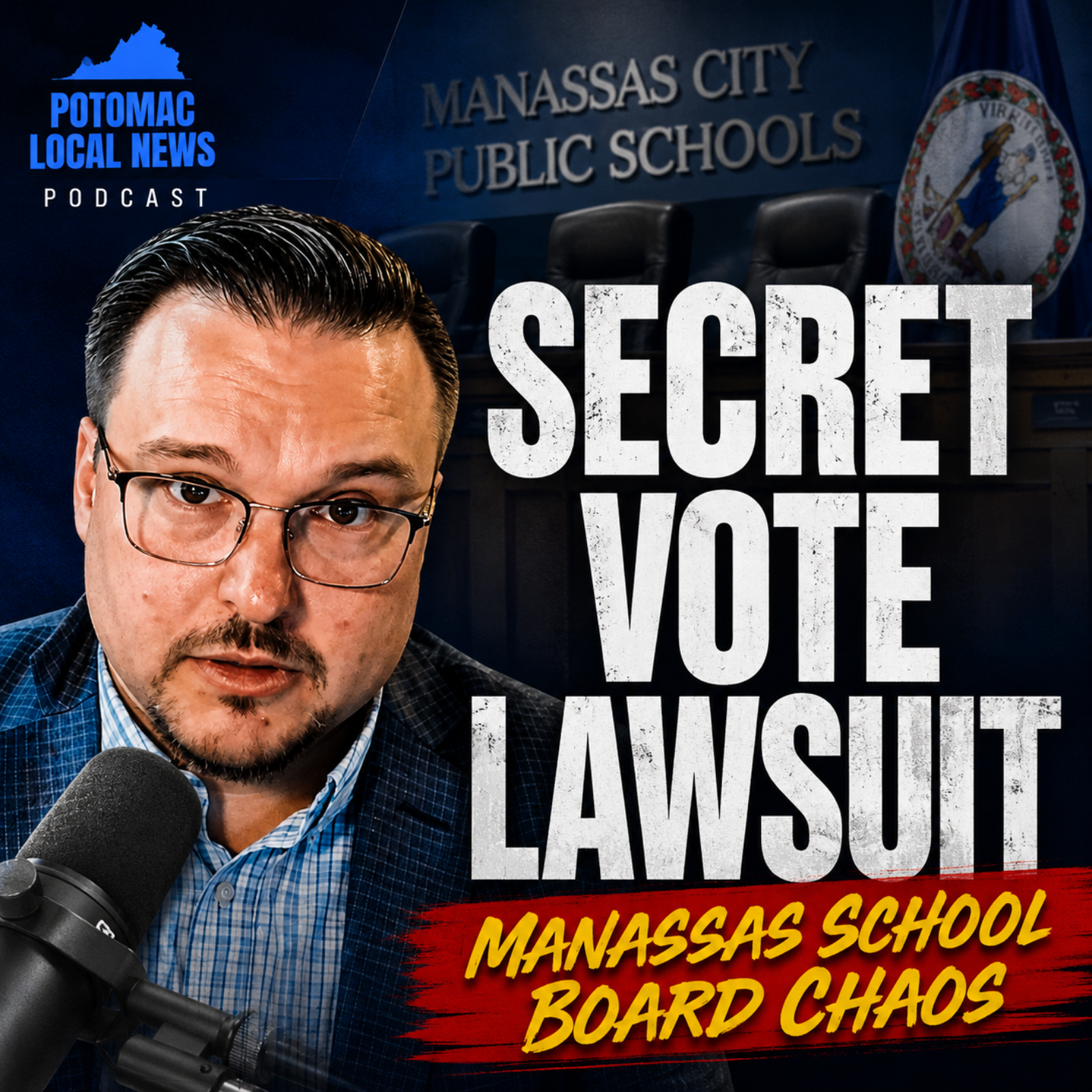 Manassas School Board Chaos: Member Sues Over Illegal Secret Vote episode artwork