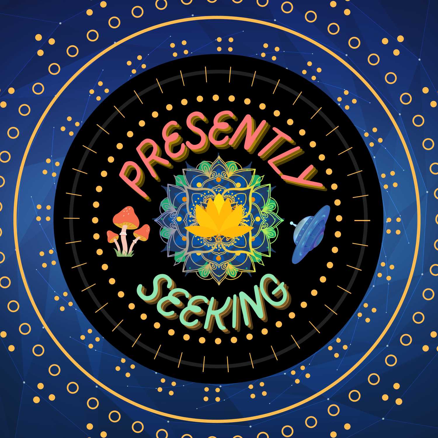 Presently Seeking podcast artwork