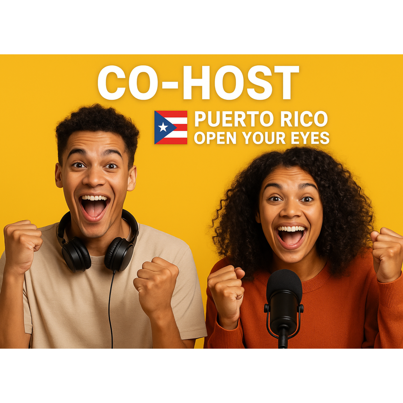 Interested in being a co-host on a podcast? Join the team at Puerto Rico Open your eyes Podcast.