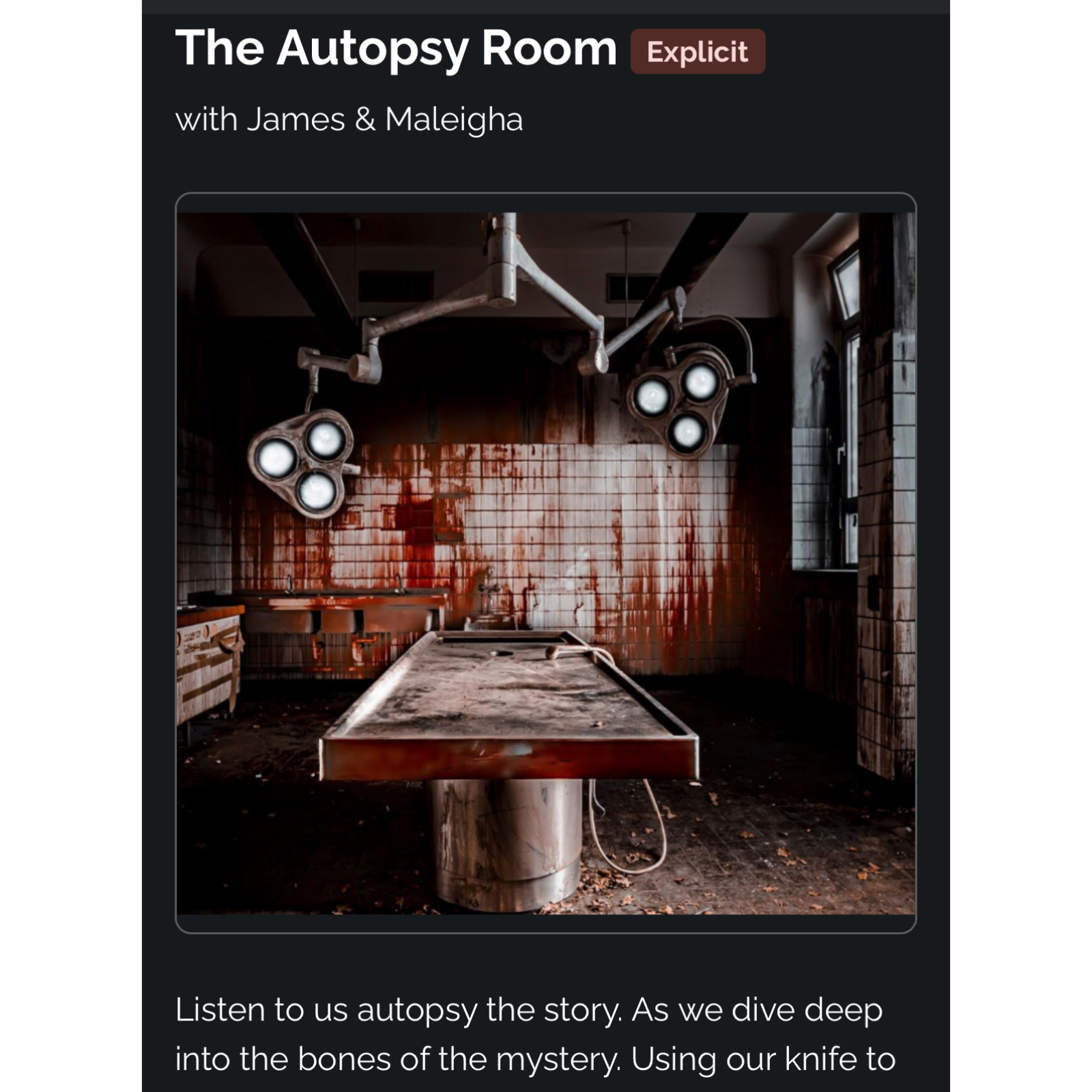 The Autopsy Room Introduction