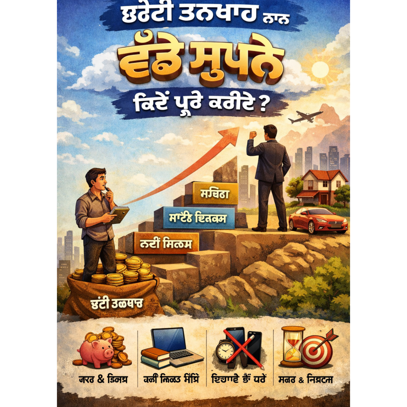 ਛੋਟੀ ਤਨਖਾਹ ਨਾਲ ਵੱਡੇ ਸੁਪਨੇ ਕਿਵੇਂ ਪੂਰੇ ਕਰੀਏ? Striving for dreams with small salary