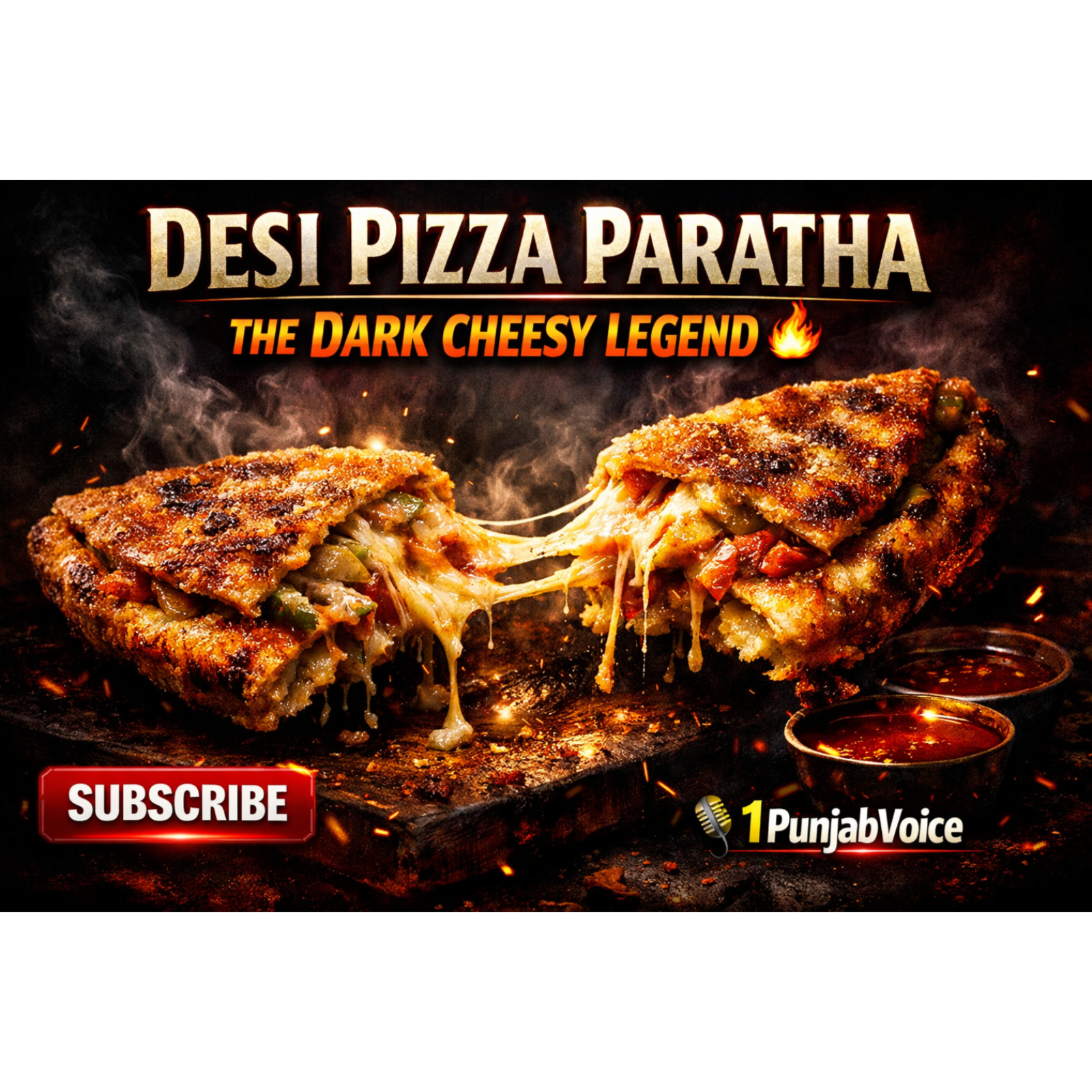 ਪਿਜ਼ਾ ਪਰਾਂਠਾ | ਘਰ ‘ਚ ਬਣਾਓ ਦੇਸੀ ਪਿਜ਼ਾ | Quick & Cheesy Pizza Paratha Recipe