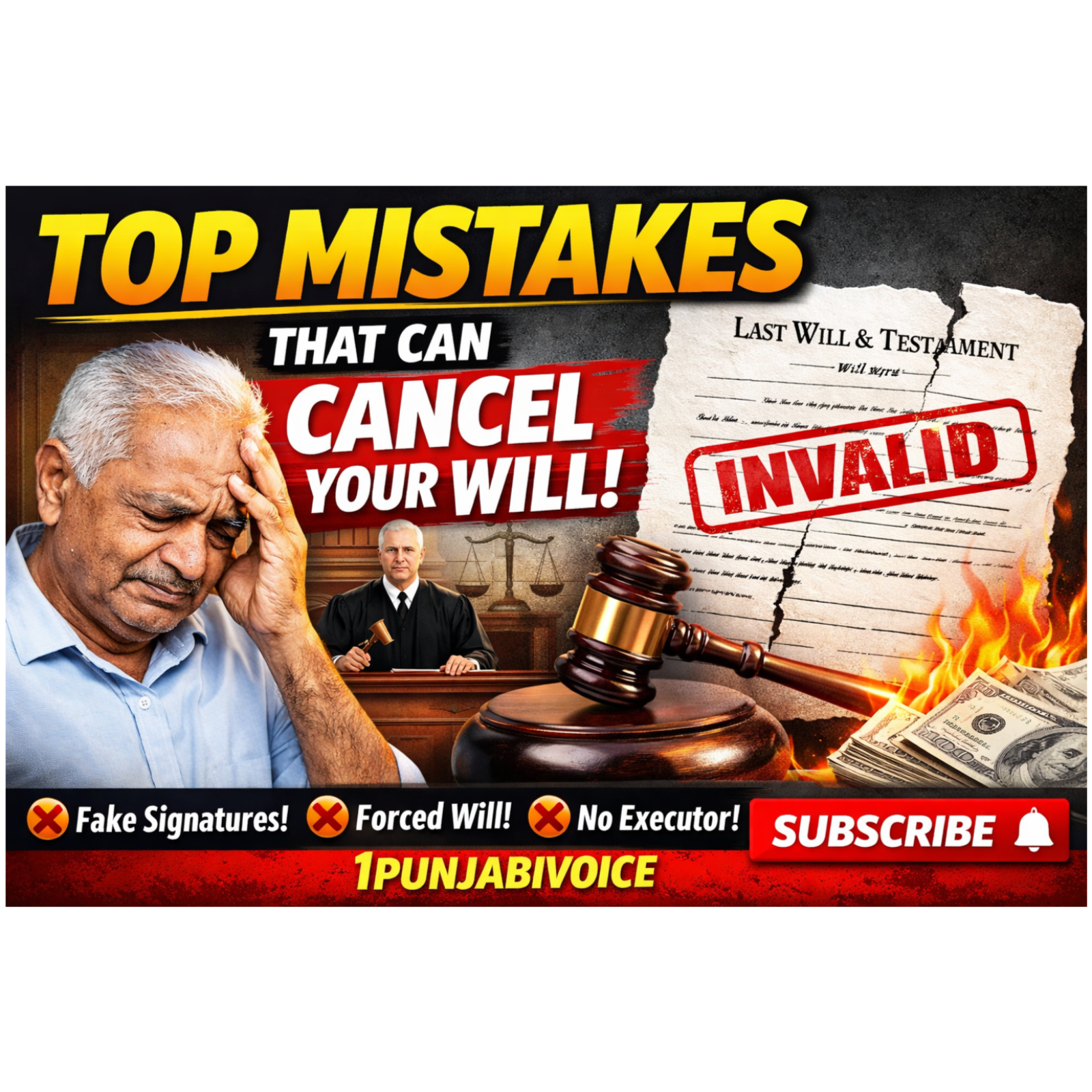 ਵੱਡੀਆਂ ਗਲਤੀਆਂ ਜੋ ਵਸੀਅਤ  ਨੂੰ ਰੱਦ ਕਰਵਾ ਸਕਦੀਆਂ ਹਨ.Mistakes That Can Cancel Your Will | Legal Tips to Protect Your Vasiat