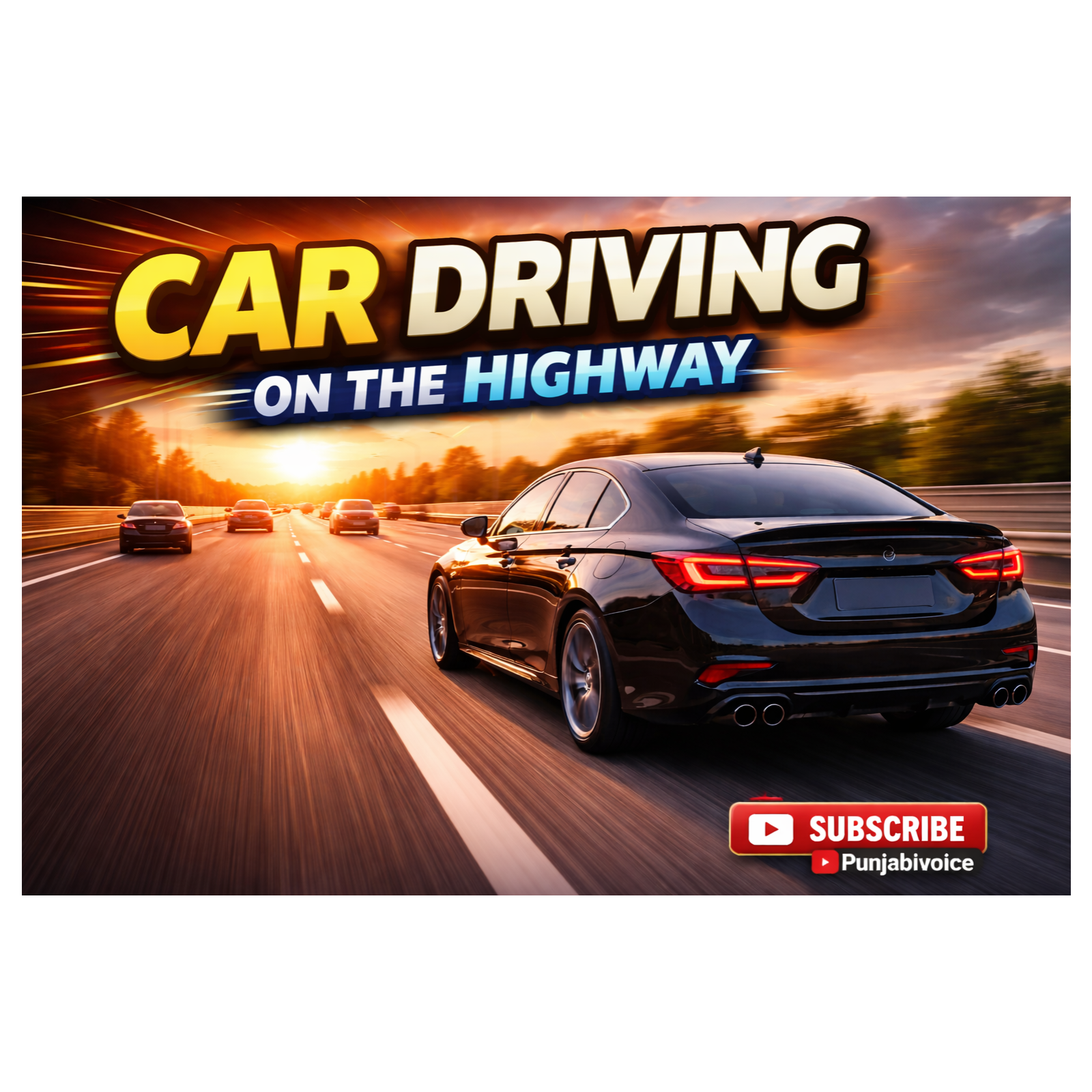 Car Driving on the Highway | Cinematic Highway