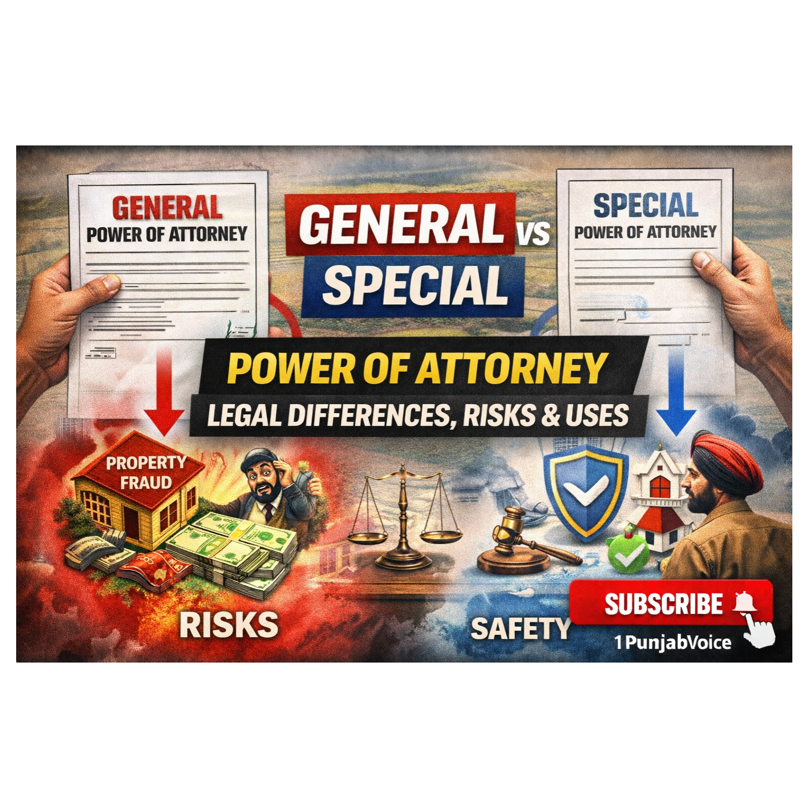 ਪਾਵਰ ਆਫ ਅਟਾਰਨੀ: ਜਨਰਲ (GPA) ਅਤੇ ਸਪੈਸ਼ਲ (SPA) ਵਿੱਚ ਕੀ ਫਰਕ ਹੈ?General vs Special Power of Attorney | Legal Differences, Risks & Uses