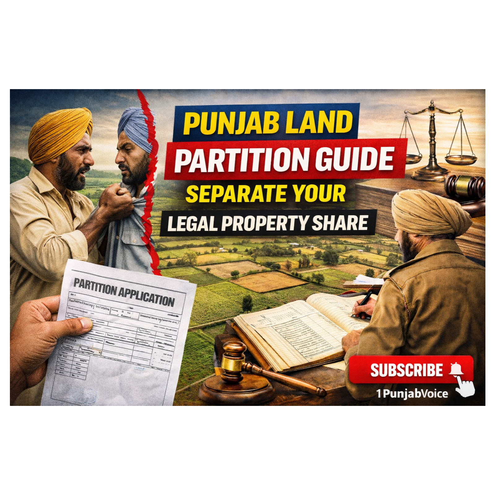 ਪੰਜਾਬ ਵਿੱਚ ਜ਼ਮੀਨ ਦੀ ਤਕਸੀਮ ਦੀ ਕਾਨੂੰਨੀ ਪ੍ਰਕਿਰਿਆ.Land Partition in Punjab | How to Legally Separate Your Property Share
