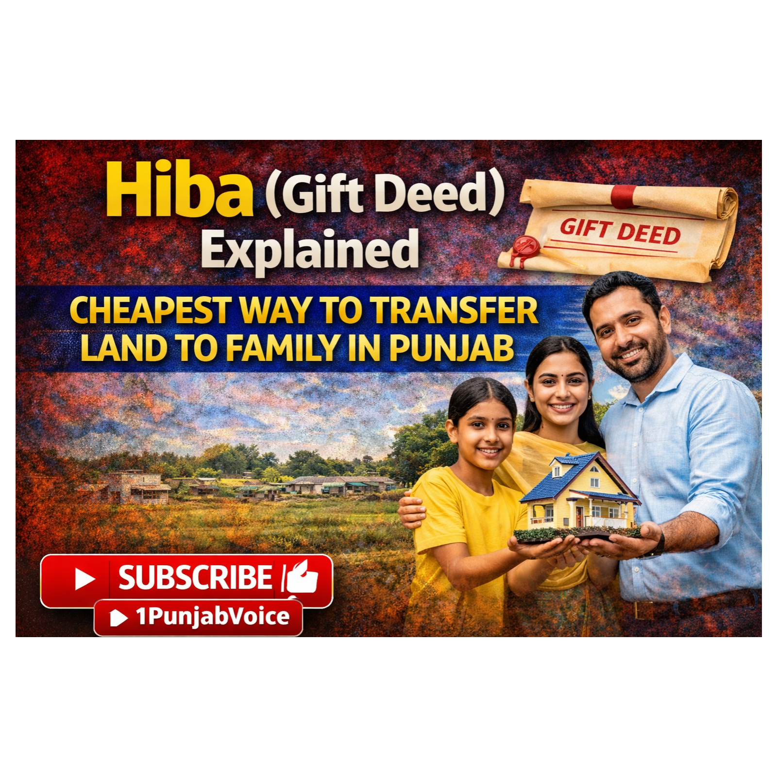 ਹਿਬਾ = ਪਰਿਵਾਰ ਵਿੱਚ ਜ਼ਮੀਨ ਦੇਣ ਦਾ ਸਭ ਤੋਂ ਸਸਤਾ ਤਰੀਕਾ.Land Transfer in Blood Relations