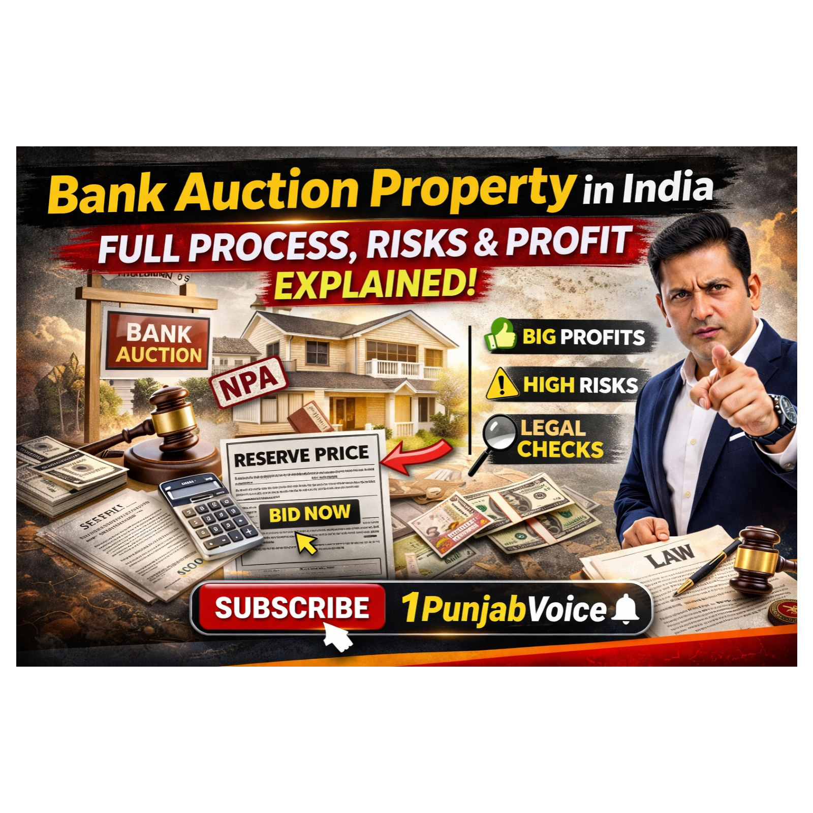 Bank Auction’ (ਨਿਲਾਮੀ) ਵਿੱਚ ਸਸਤੀ ਜ਼ਮੀਨ ਖਰੀਦਣ ਦਾ ਸਹੀ ਤਰੀਕਾ.Bank Auction Property in India – Full Process, Risks & Profit Explained!