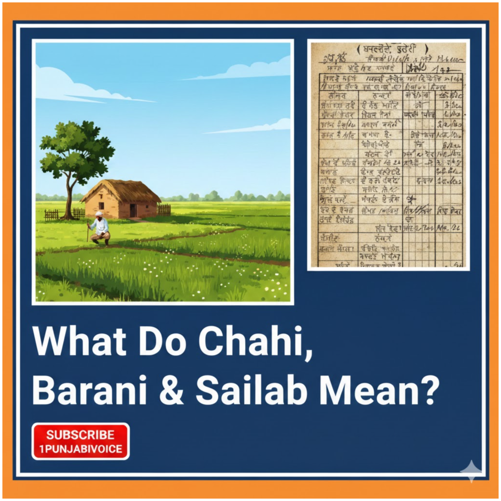 ਫਰਦ ਵਿੱਚ ਜ਼ਮੀਨ ਦੀ 'ਕਿਸਮ' (ਚਾਹੀ, ਬਰਾਨੀ, ਬੰਜਰ ,ਸਲਾਬ ) ਕੀ ਹੁੰਦੀ ਹੈ.What Do Chahi, Barani, Banjar & Sailab Mean in Punjab Fard?