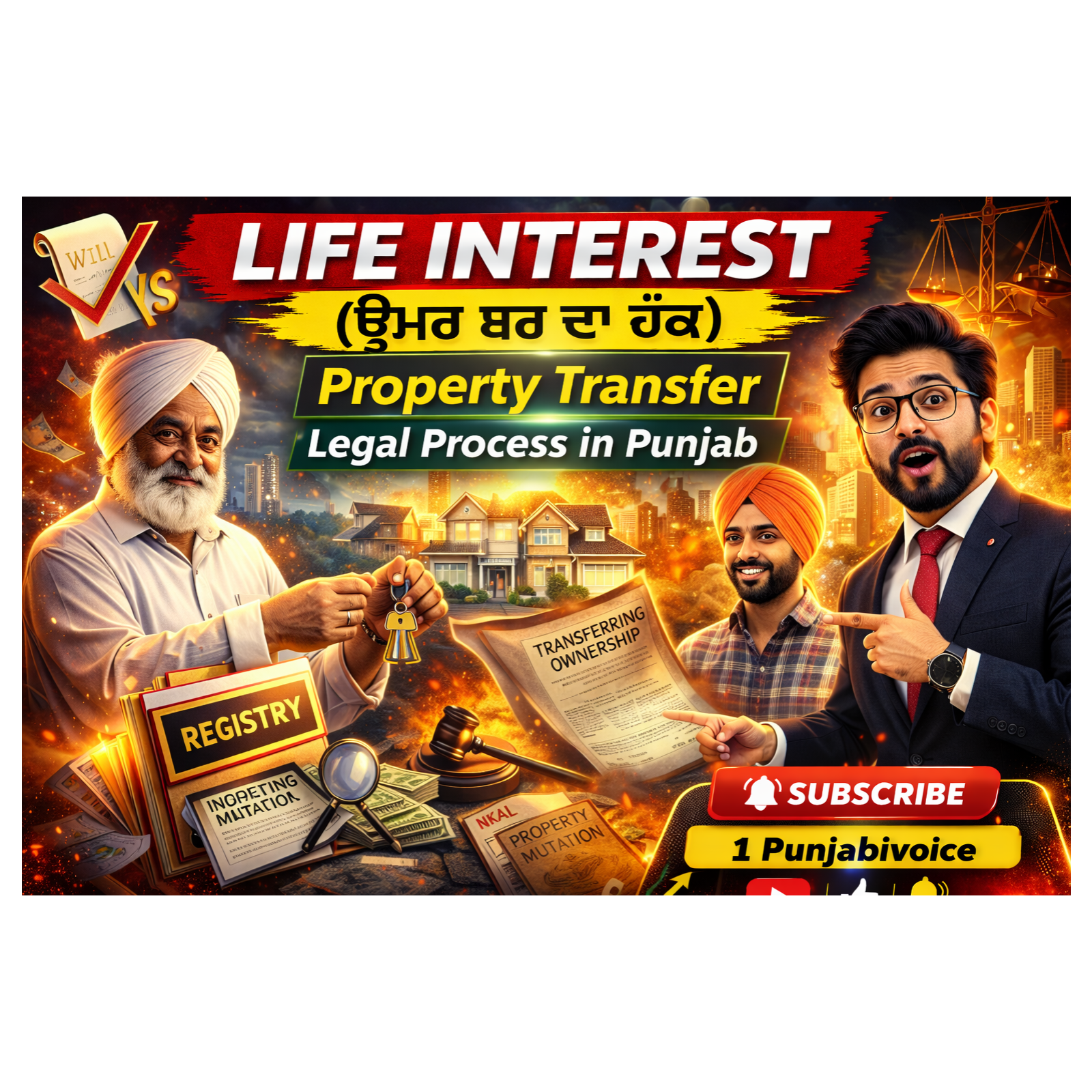 Life Interest (ਉਮਰ ਭਰ ਦਾ ਹੱਕ) ਕੀ ਹੁੰਦਾ ਹੈ? Complete Legal Process of Property Transfer in Punjab
