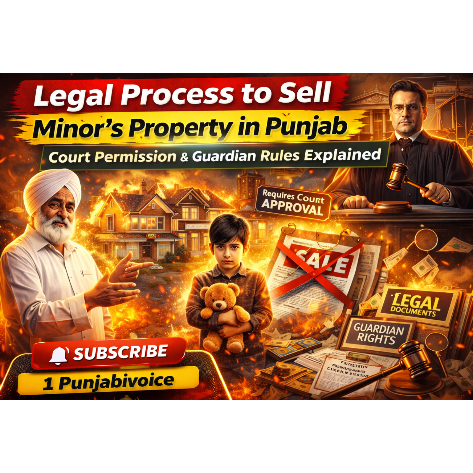 Minor (ਨਾਬਾਲਗ) ਵਾਰਿਸ ਦੀ ਜ਼ਮੀਨ ਵੇਚਣ ਲਈ ਕੋਰਟ ਦੀ ਮਨਜ਼ੂਰੀ.Legal Process to Sell Minor’s Property in Punjab | Court Permission & Guardian Rules Explained