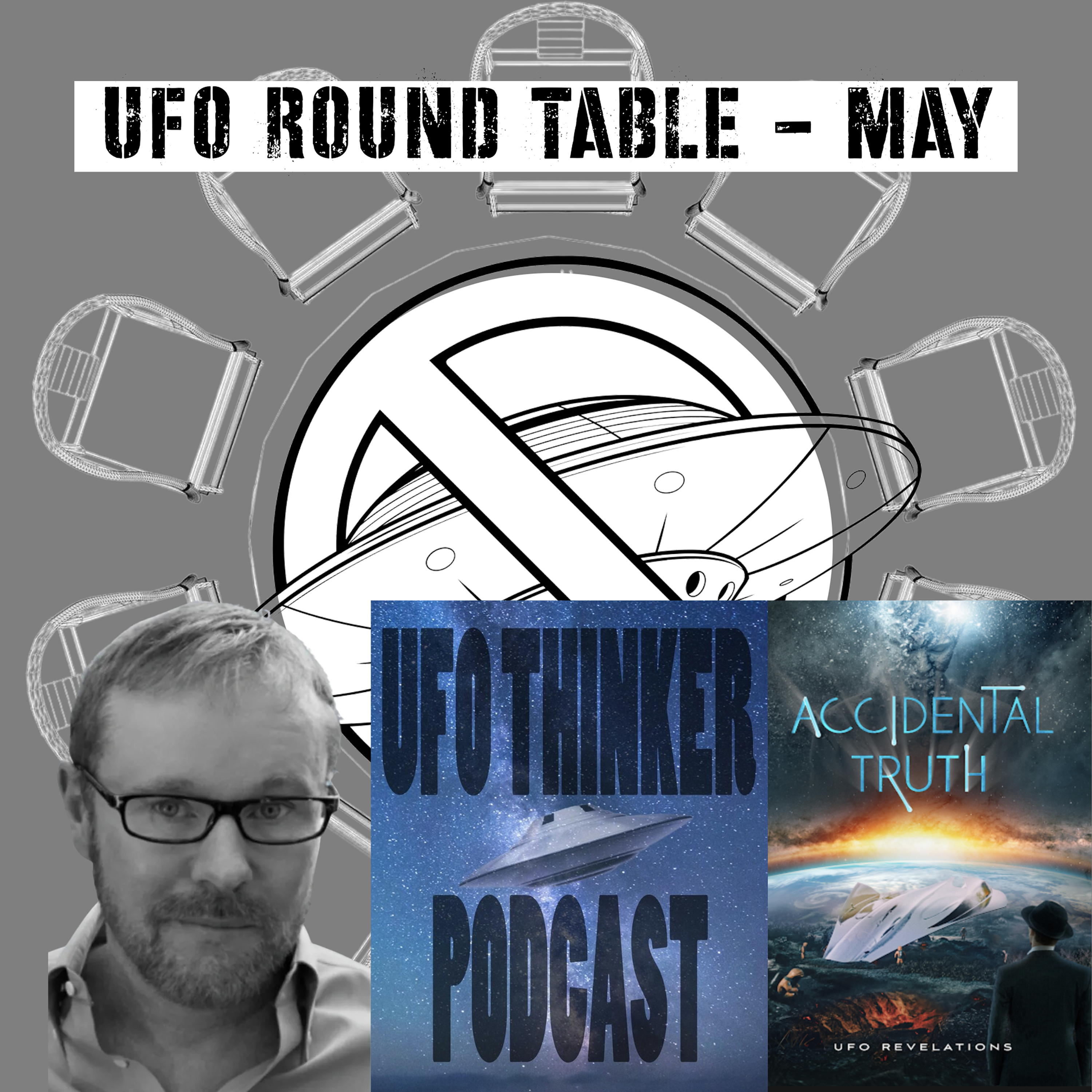 May 2023 UAP Round Table with UFO Thinker and PotP - Corbell & Knapp video, Accidental Truth & Garry Nolan episode artwork