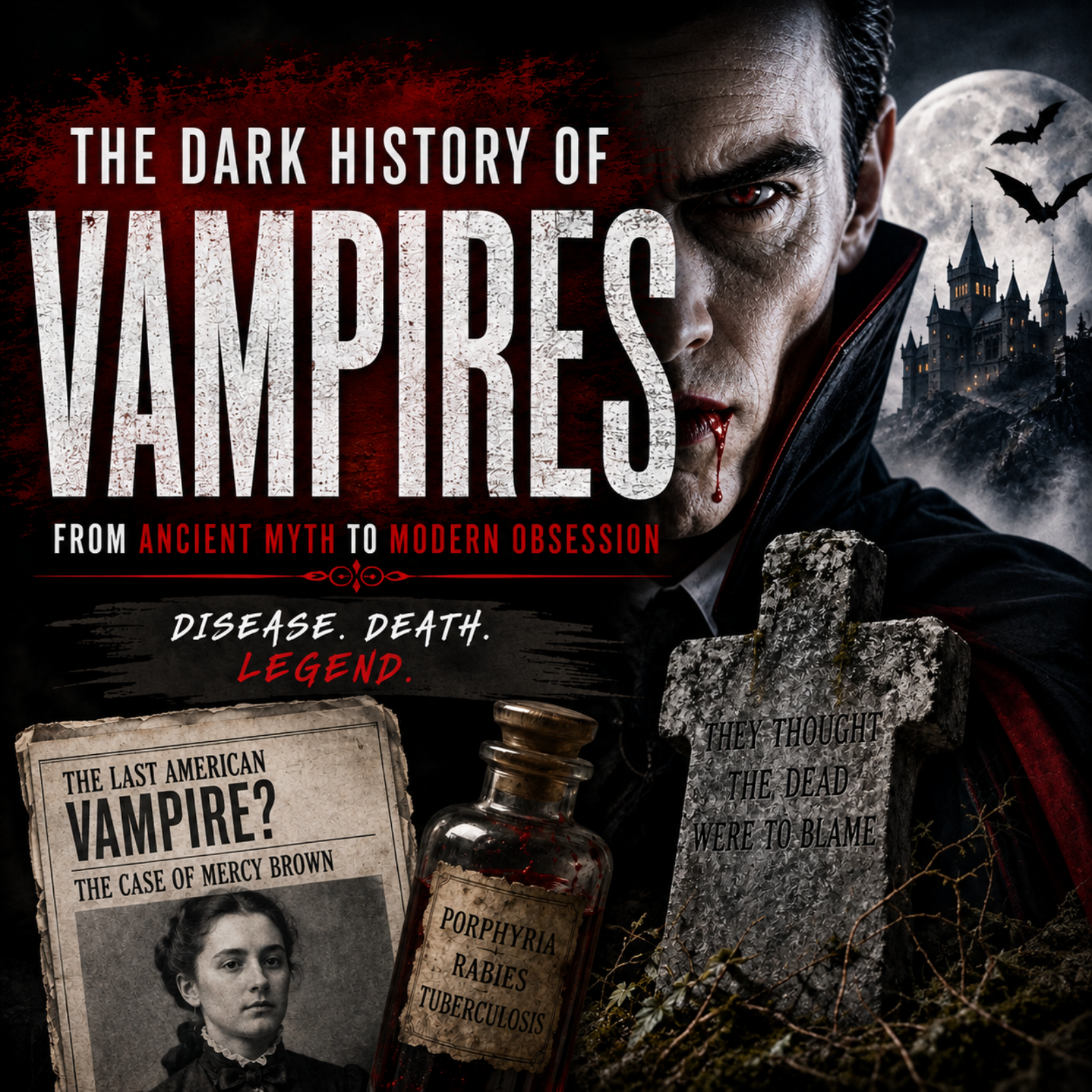 The Dark History of Vampires: Dracula, Vlad the Impaler, Mercy Brown & The Origins of Vampire Myths episode artwork