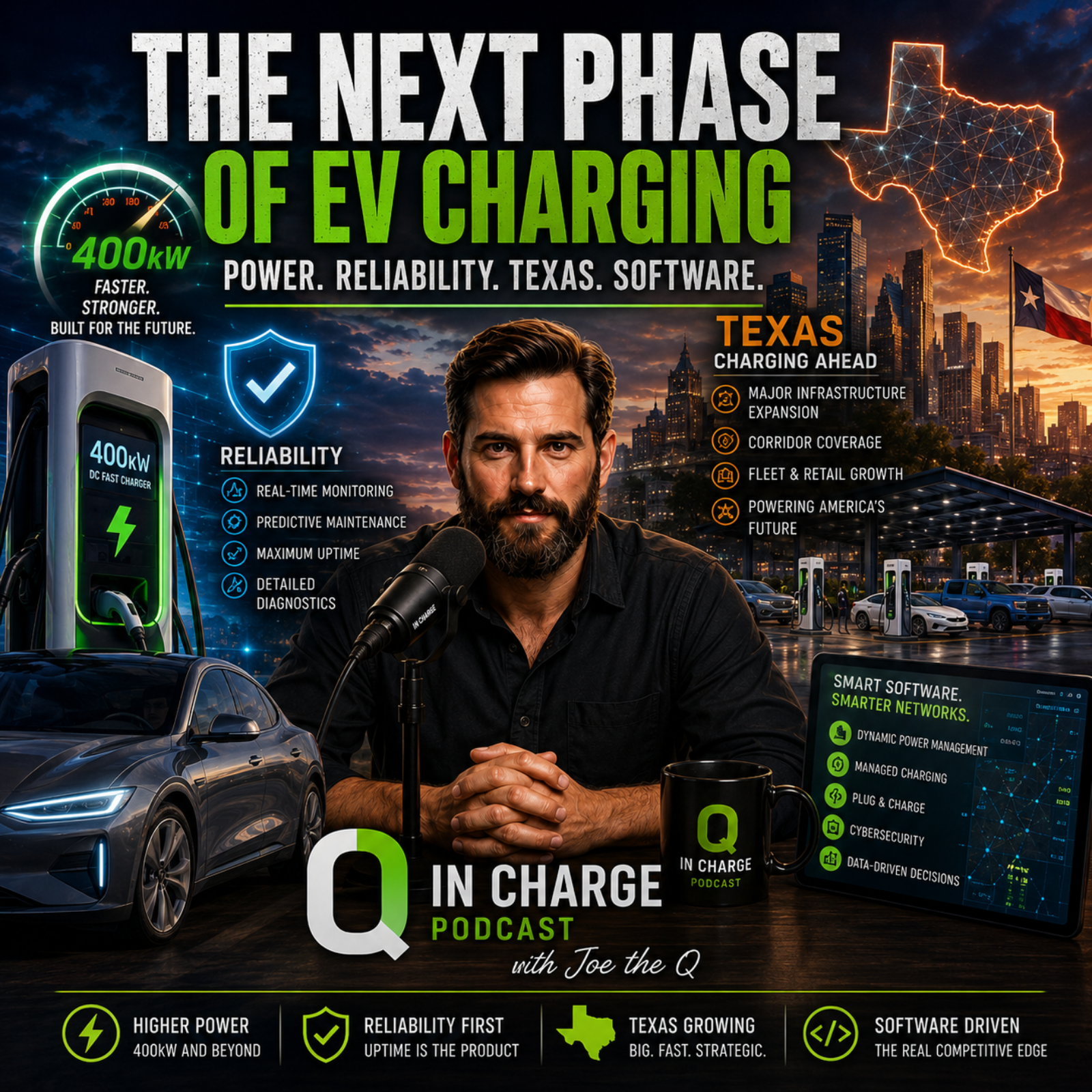 Q in Charge - Podcast - S04E13: "Texas Is Charging Ahead: Inside America’s Fastest-Growing EV Market" episode artwork