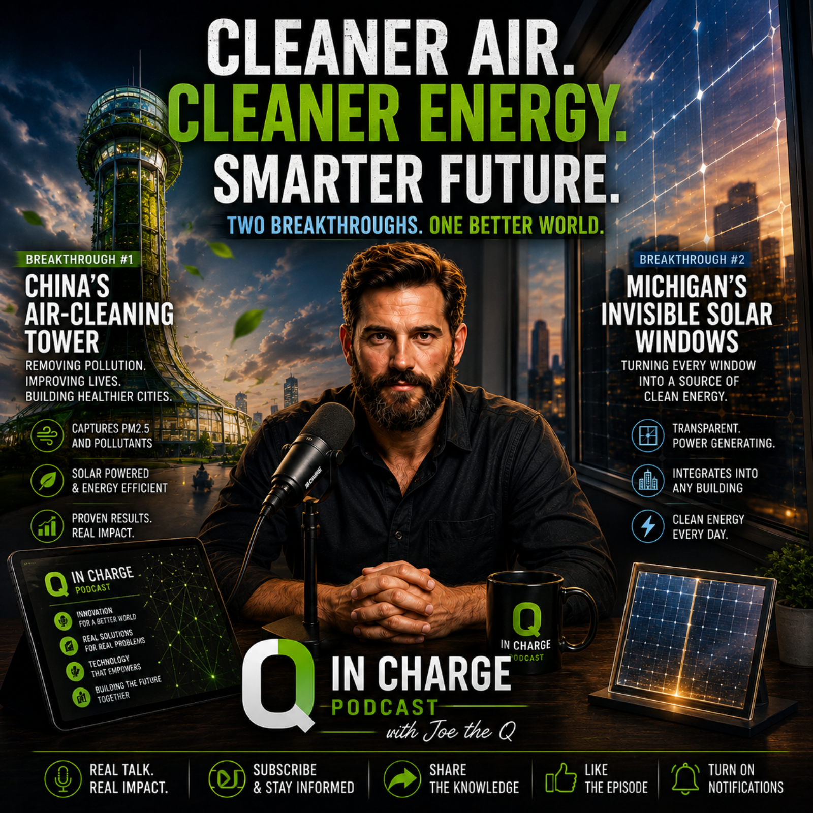 Q in Charge - Podcast - S04E14: "The Future Is Clear: Two Technologies That Could Transform Our Cities" episode artwork