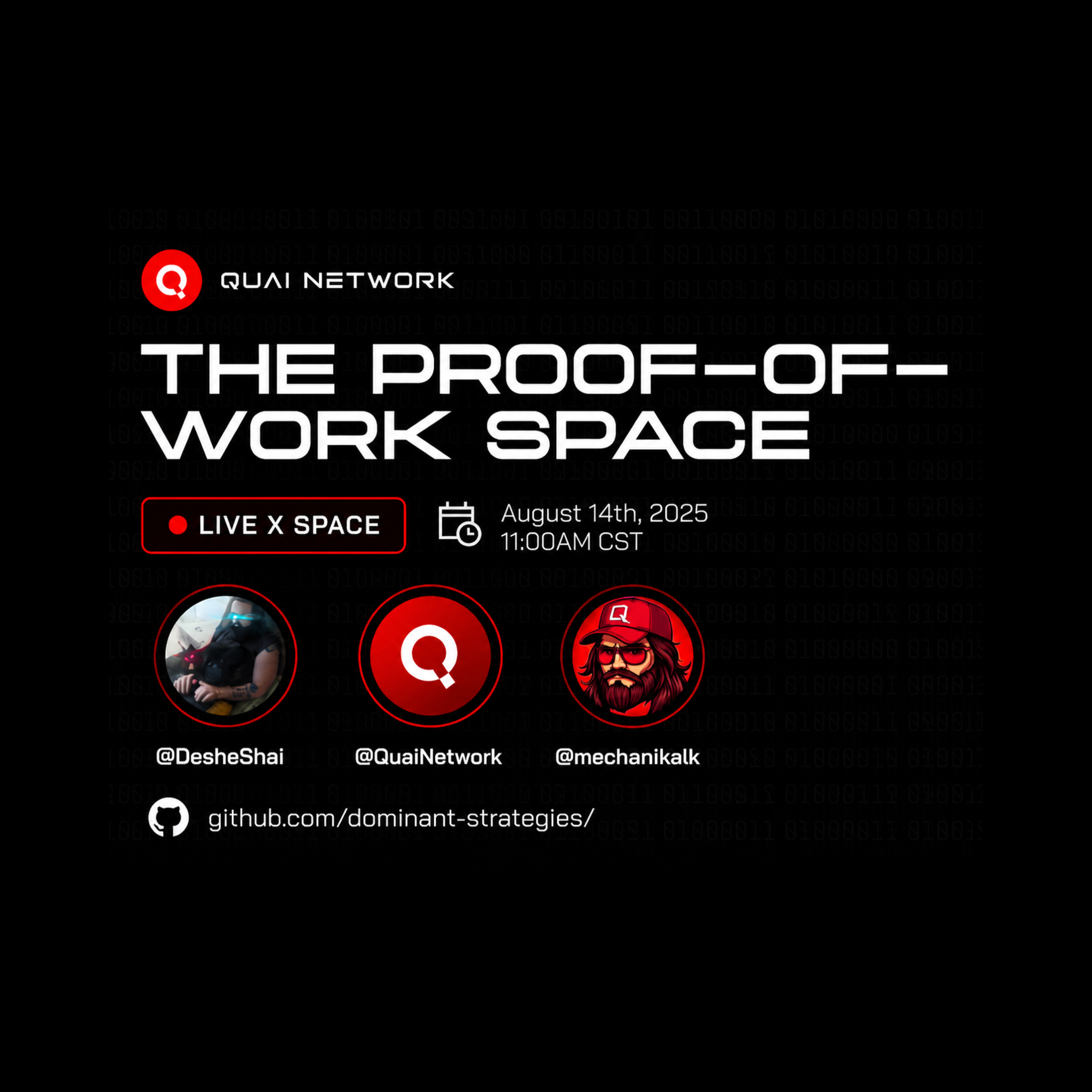 Aug 14, 2025 | The Proof of Work Space – Shai Wyborski Monero vs Qubic Audit | Quai Network X-Space AMA  episode artwork