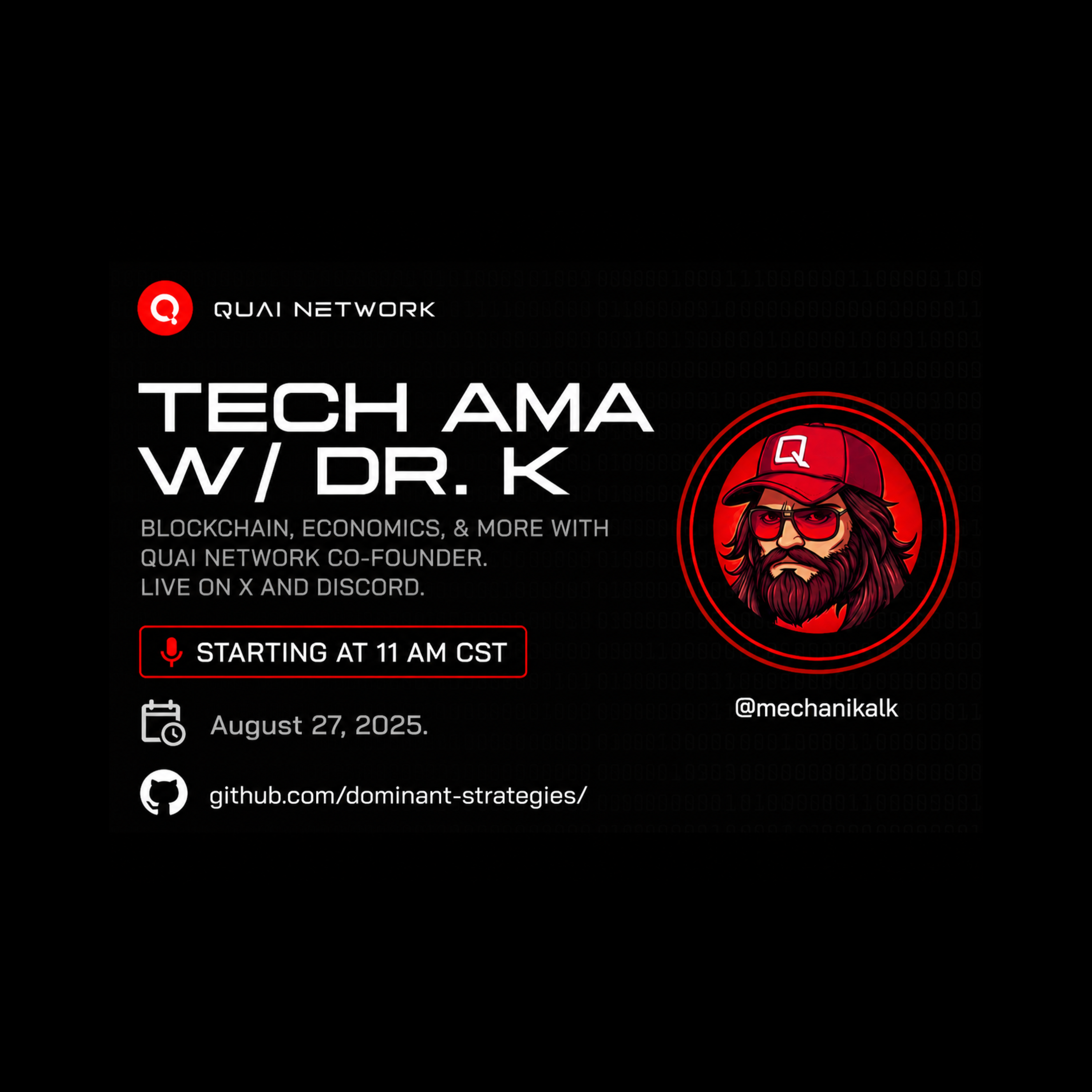 Aug 27, 2025 | Tech AMA with Dr. K – Crypto, Consensus, EVM | Quai Network AMA Archive episode artwork