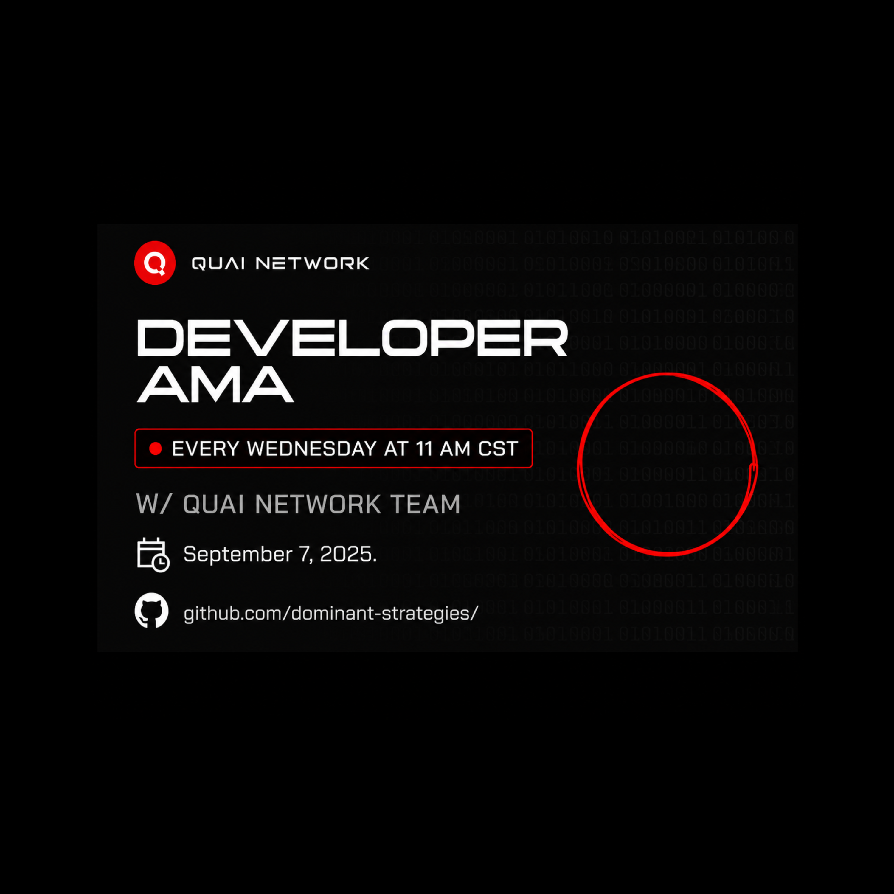 Sep 07, 2025 | Blockchain Developer AMA with Quai Network | Quai Network X-Space AMA episode artwork