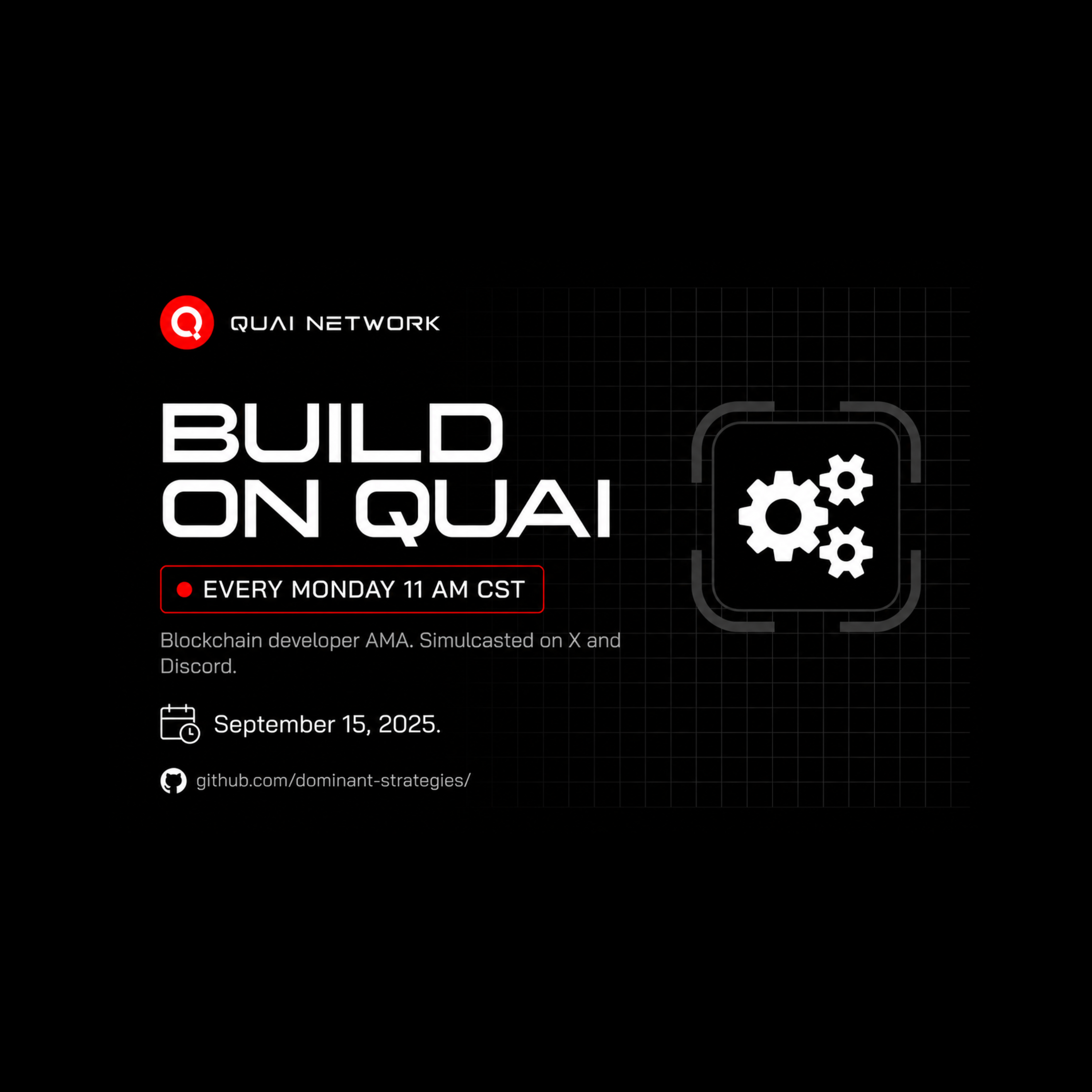 Sep 15, 2025 | Blockchain Developer AMA with Quai Network Core Team | Quai Network X-Space AMA episode artwork