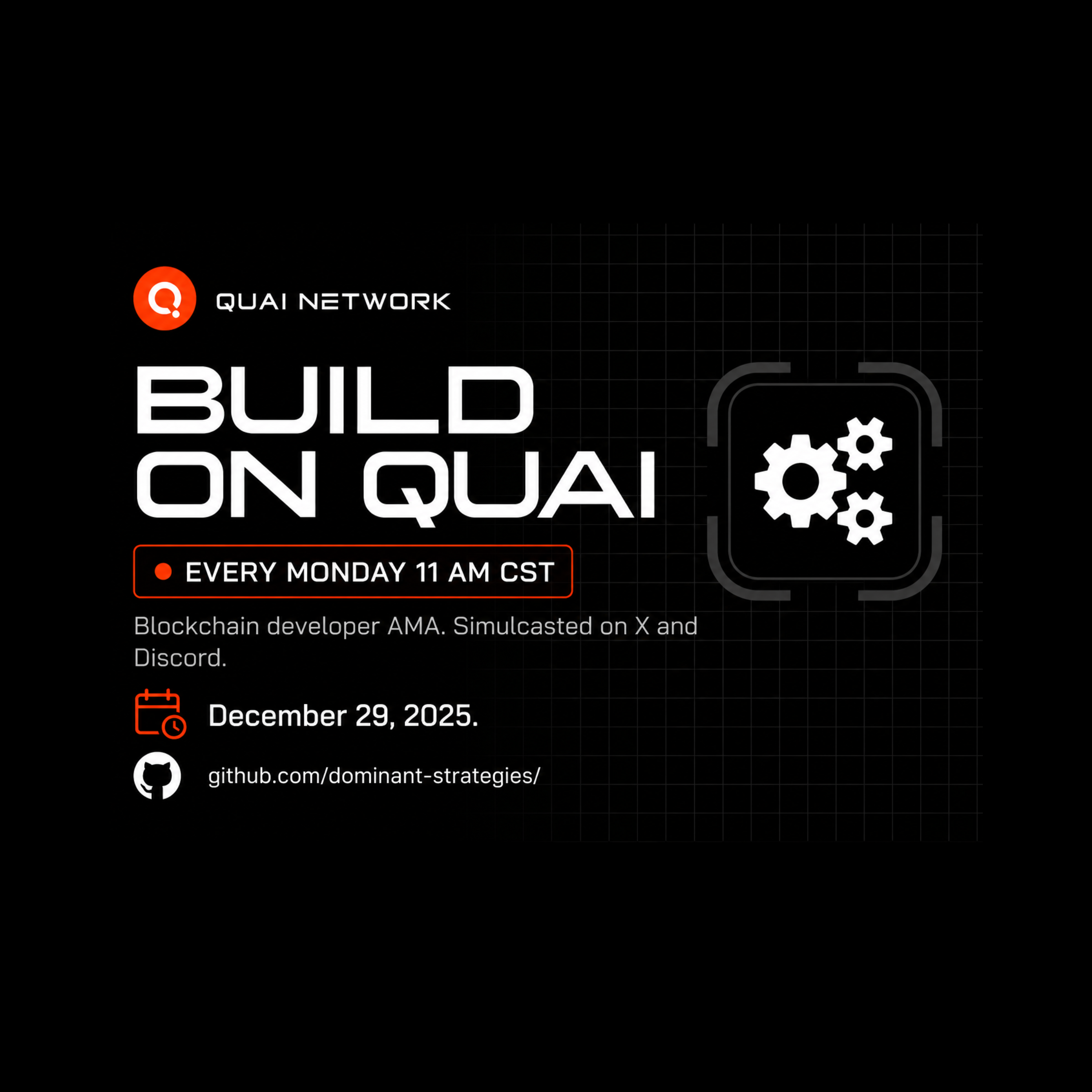 Dec 29, 2025 | Quai Developer AMA | Quai Network X-Space AMA episode artwork