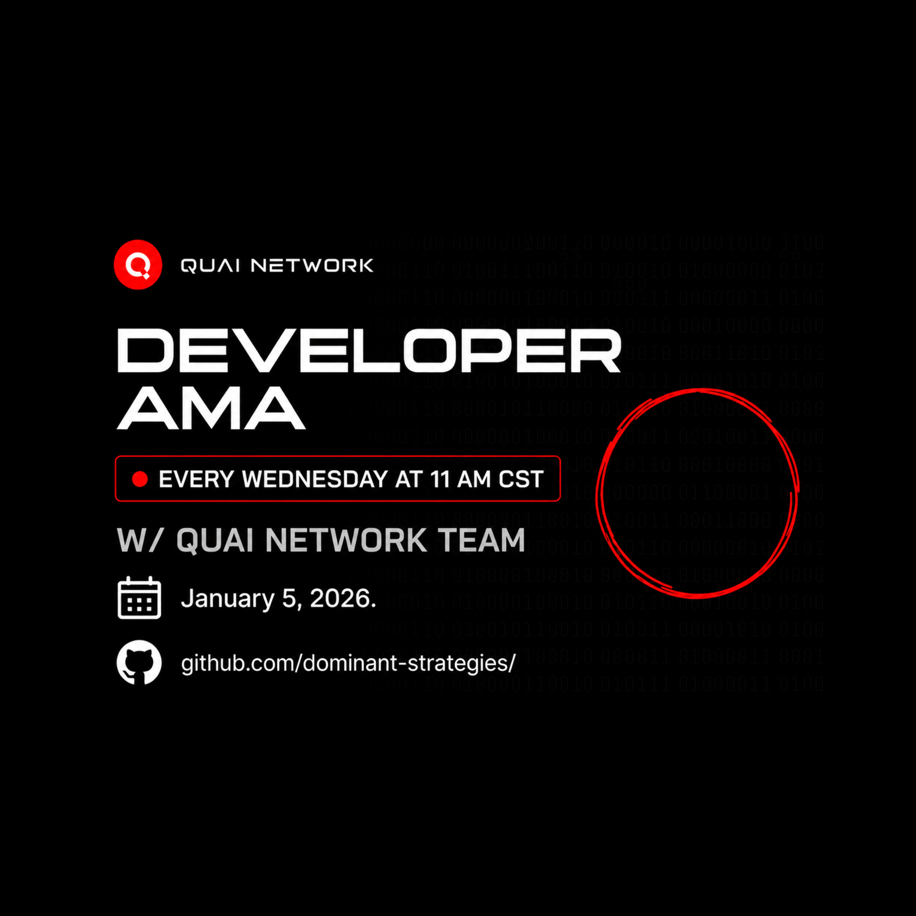 Jan 05, 2026 | Developer AMA | Quai Network X-Space AMA episode artwork