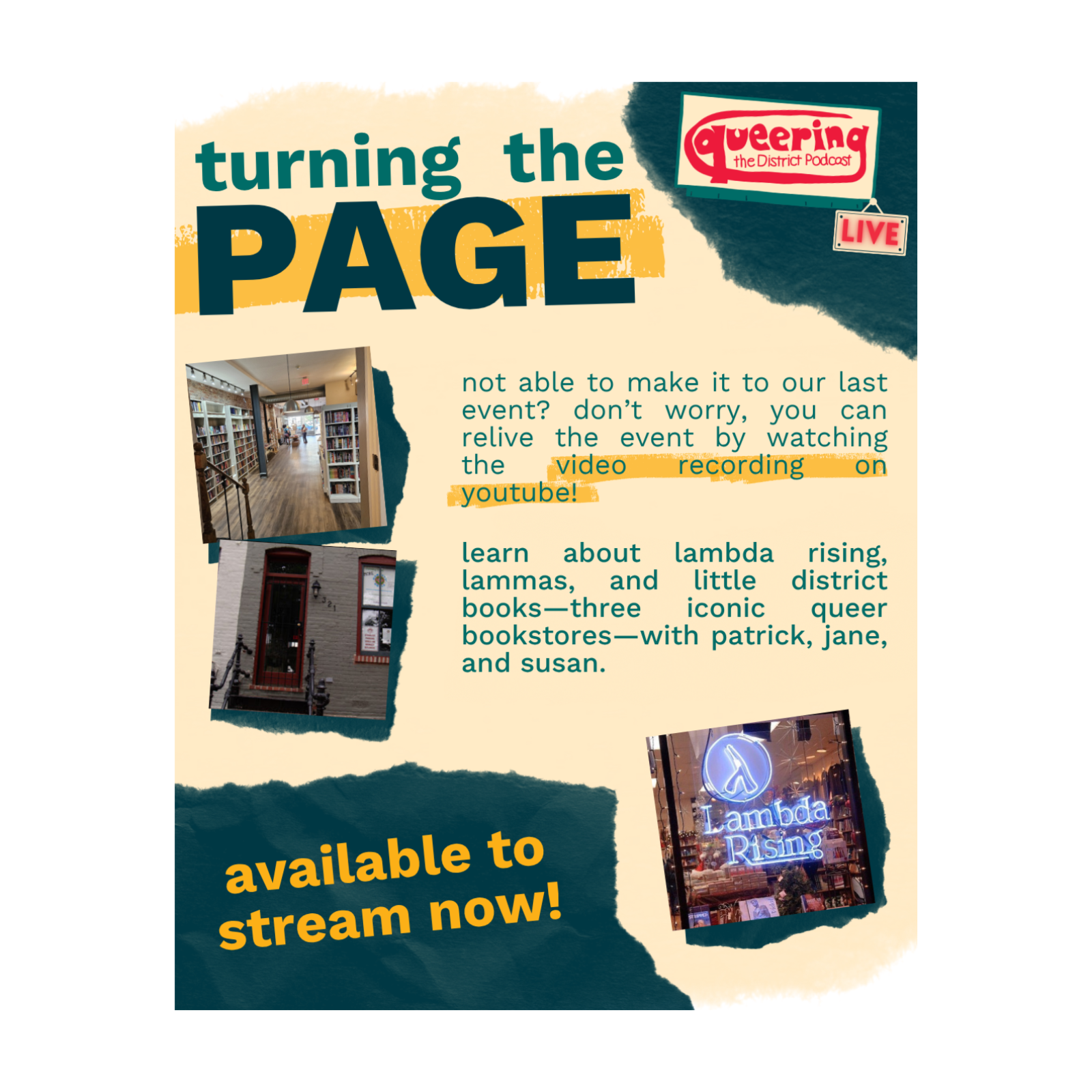 bonus episode: turning the page – a live podcasting event