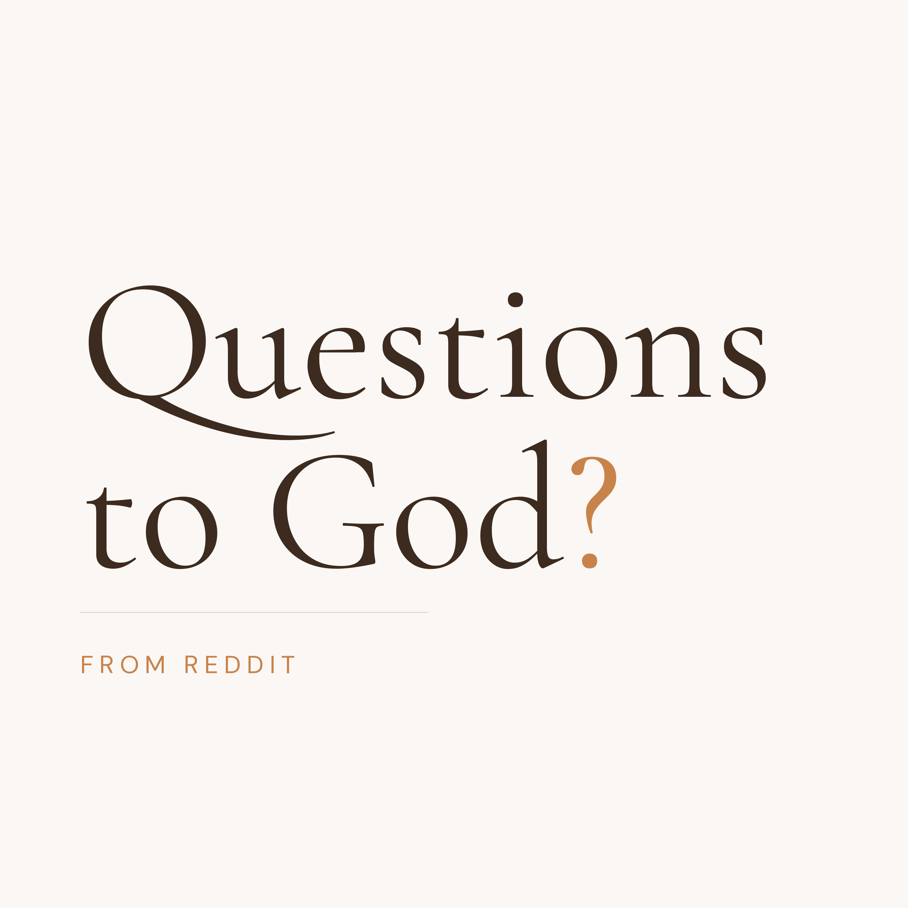 Questions to God, From Reddit podcast artwork
