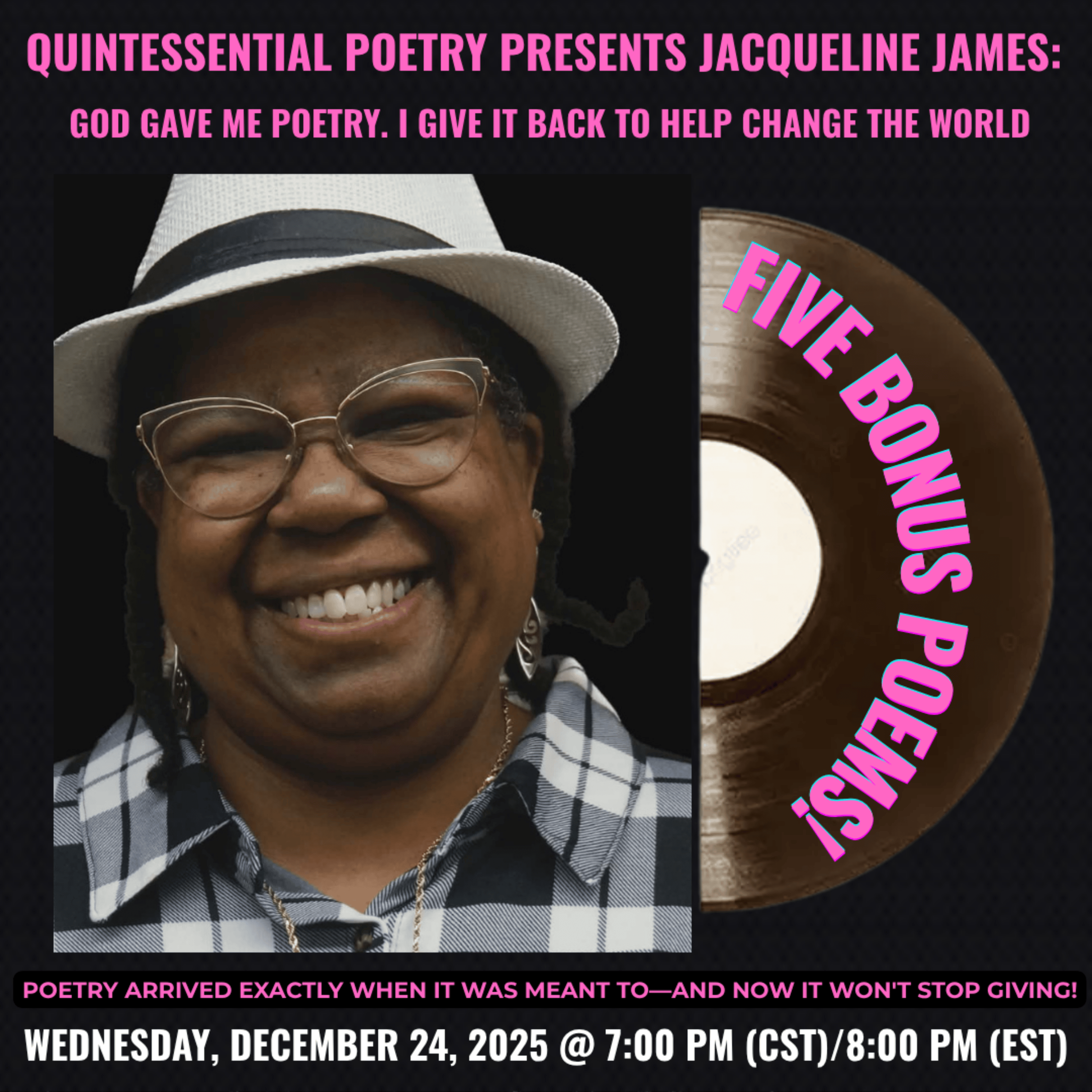 Quintessential Poetry Presents Jacqueline James: God Gave Me Poetry. I Give Back To Help Change The World episode artwork