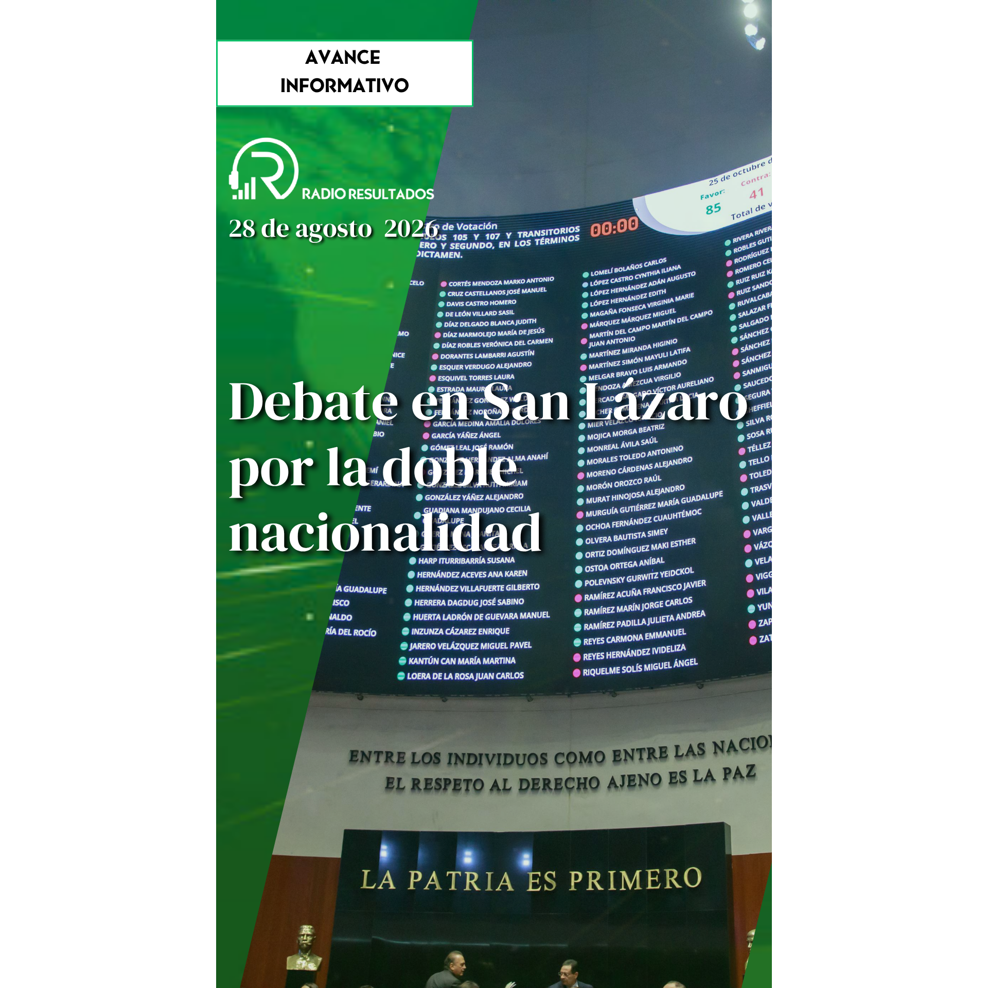 Avance informativo Viernes 28 de agosto 2026 episode artwork