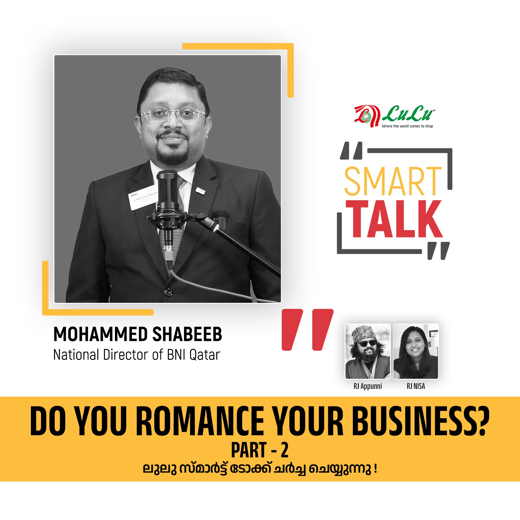 DO YOU ROMANCE YOUR BUSINESS? MOHAMMED SHABEEB | NATIONAL DIRECTOR OF BNI QATAR | PART 2 | SMART TALK episode artwork